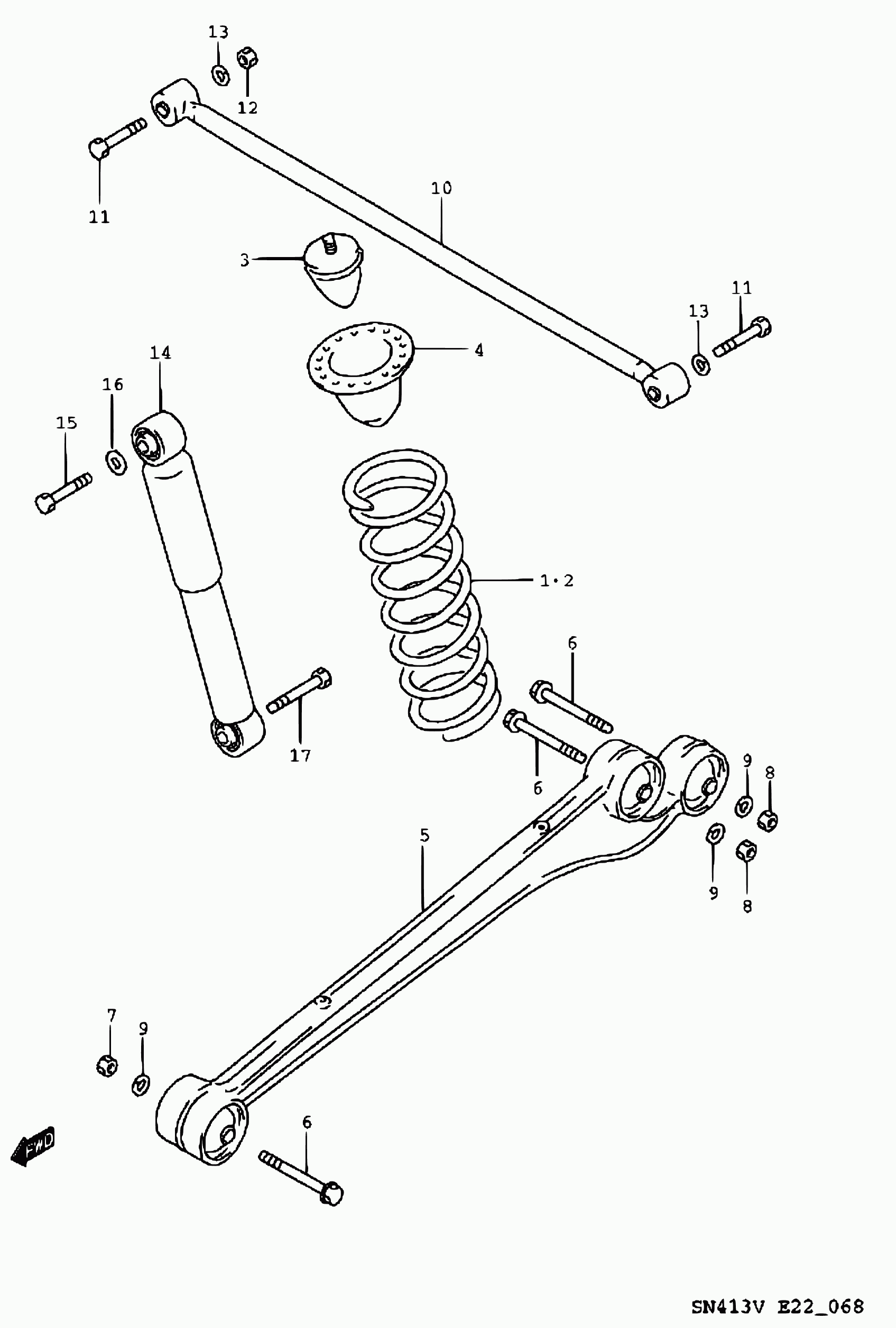 Suzuki 41700-81A00 - Амортисьор vvparts.bg