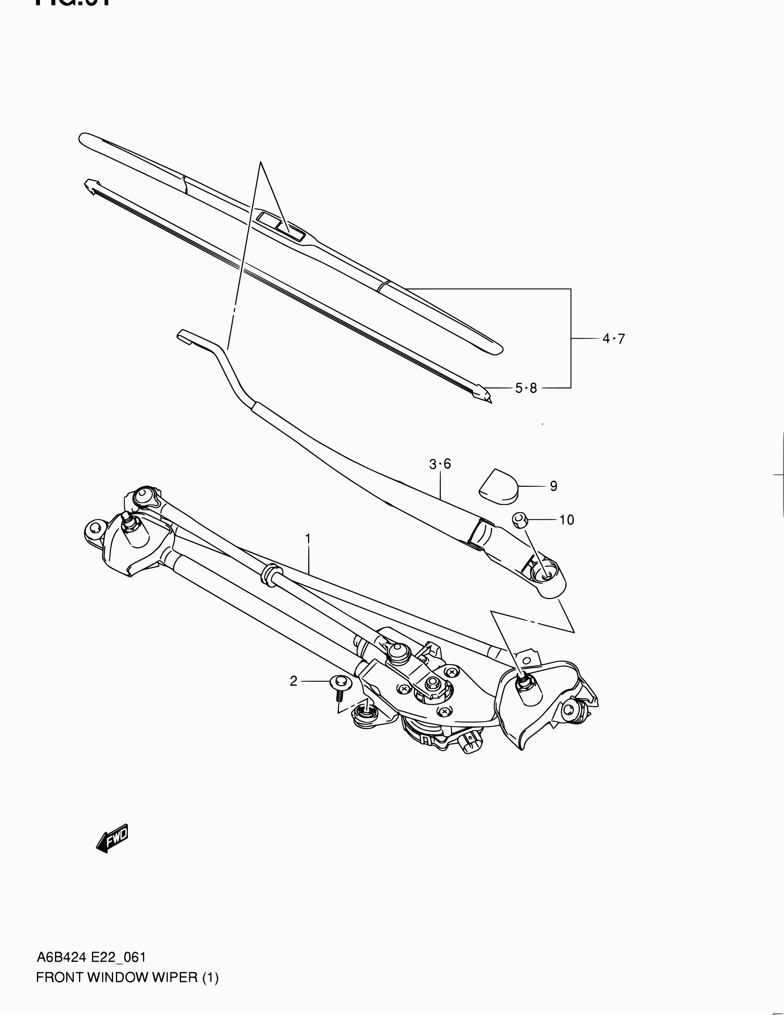 Suzuki 38340-57L20 - Перо на чистачка vvparts.bg