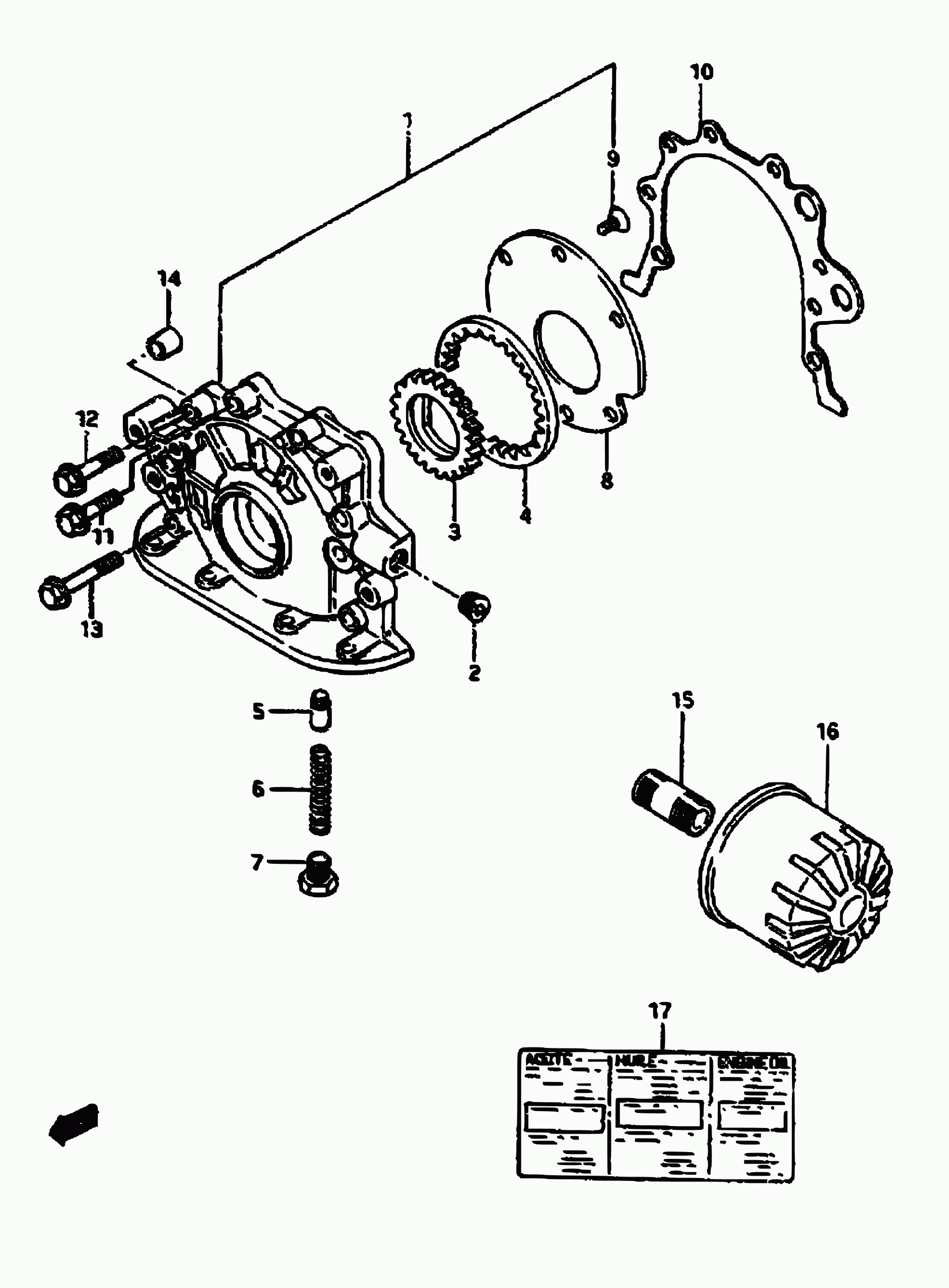 Suzuki 16510-73001 - Маслен филтър vvparts.bg