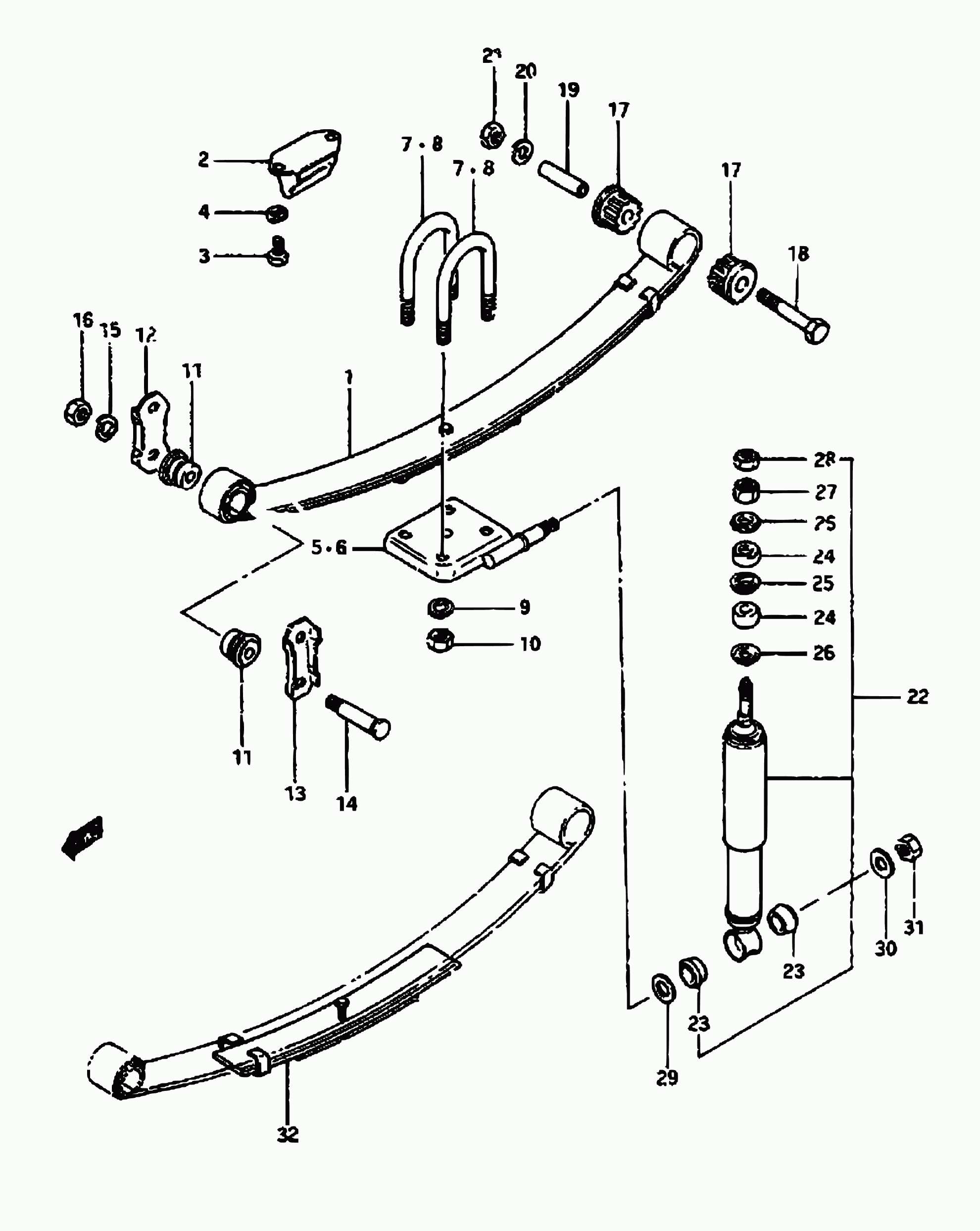 Suzuki 41600-80001 - Амортисьор vvparts.bg