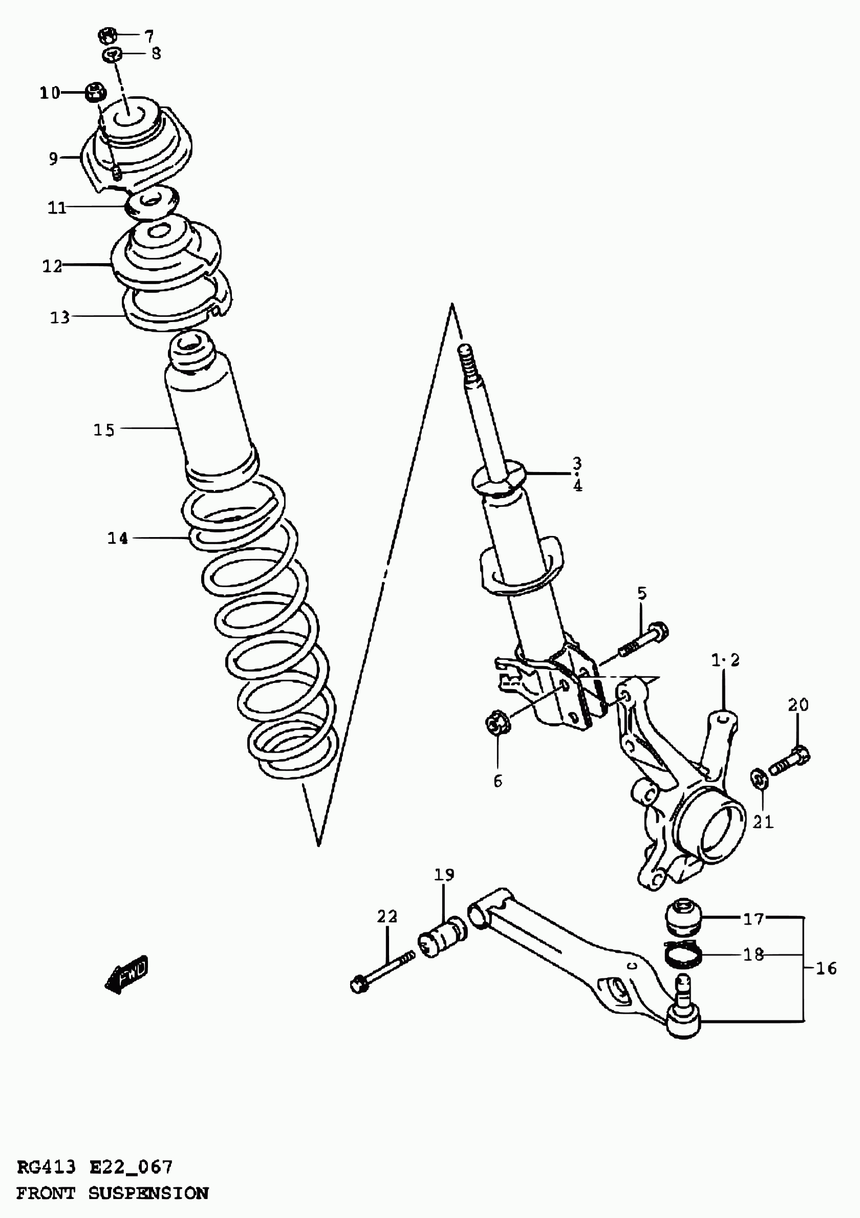 Subaru 45200-76G20 - Носач, окачване на колелата vvparts.bg