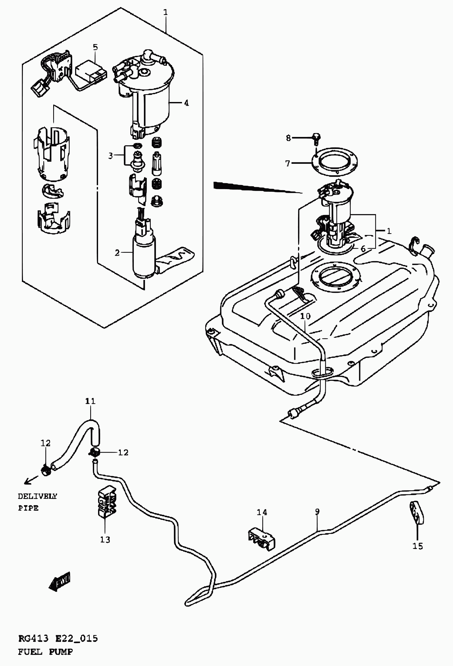 Suzuki 15110-65G00 - Горивна помпа vvparts.bg