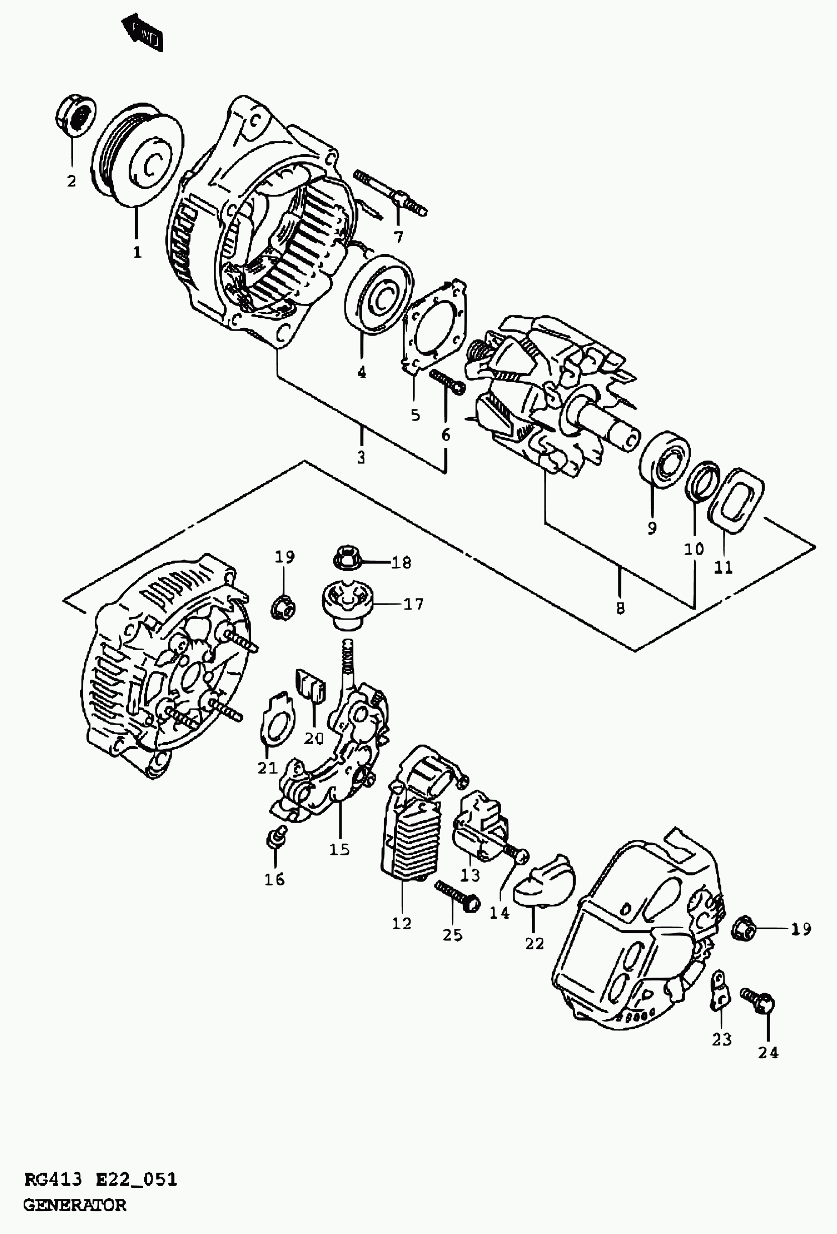 Bedford 31400-80G00 - Генератор vvparts.bg