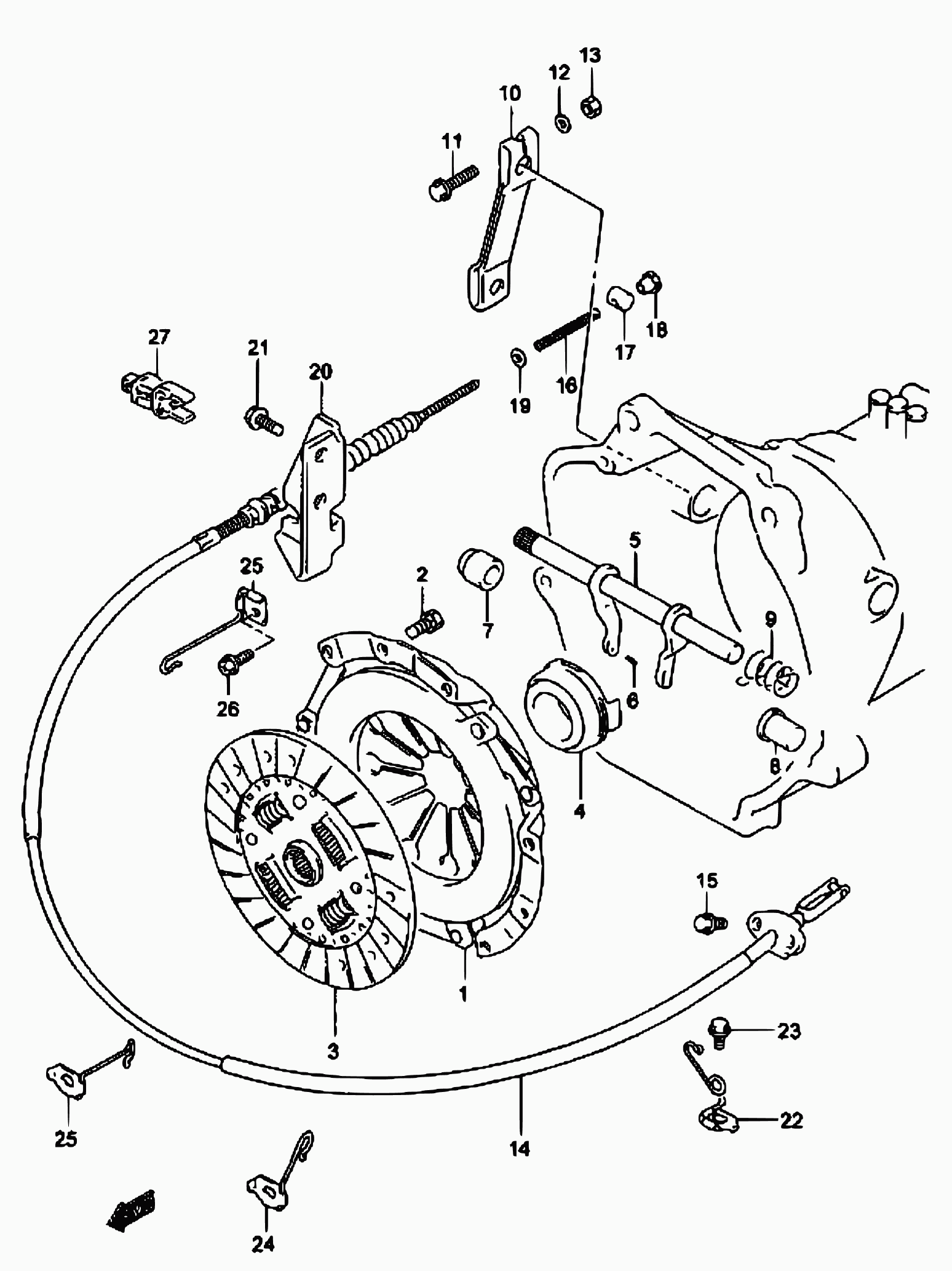 Suzuki 22100-66DA0 - Притискателен диск vvparts.bg