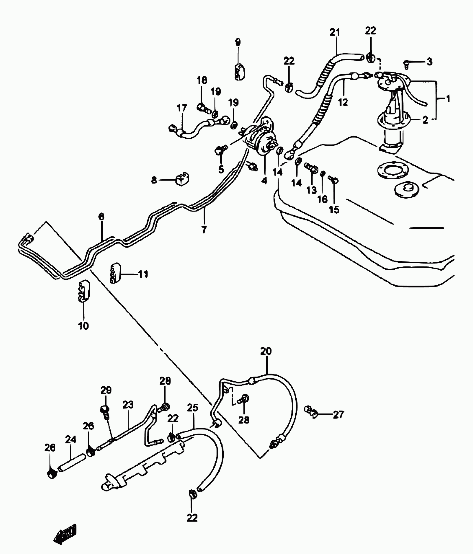 Suzuki 15100-61A10 - Горивна помпа vvparts.bg