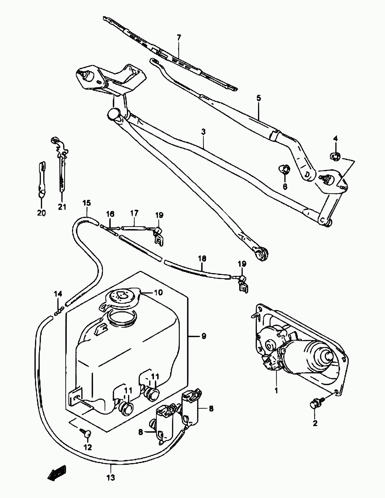 Subaru 38410-66113 - Водна помпа за миещо устр., почистване на стъклата vvparts.bg