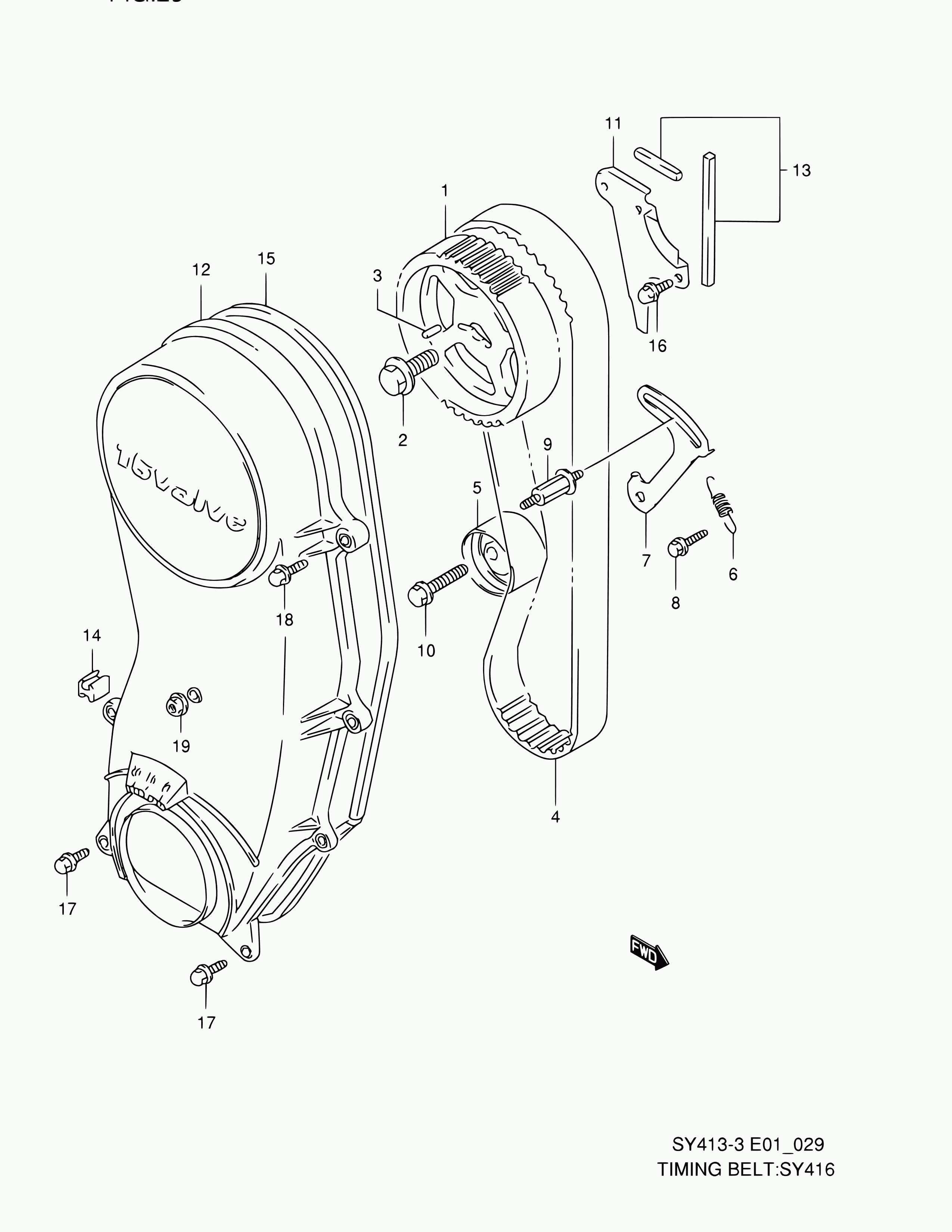 Subaru 12761-71C00 - Ангренажен ремък vvparts.bg