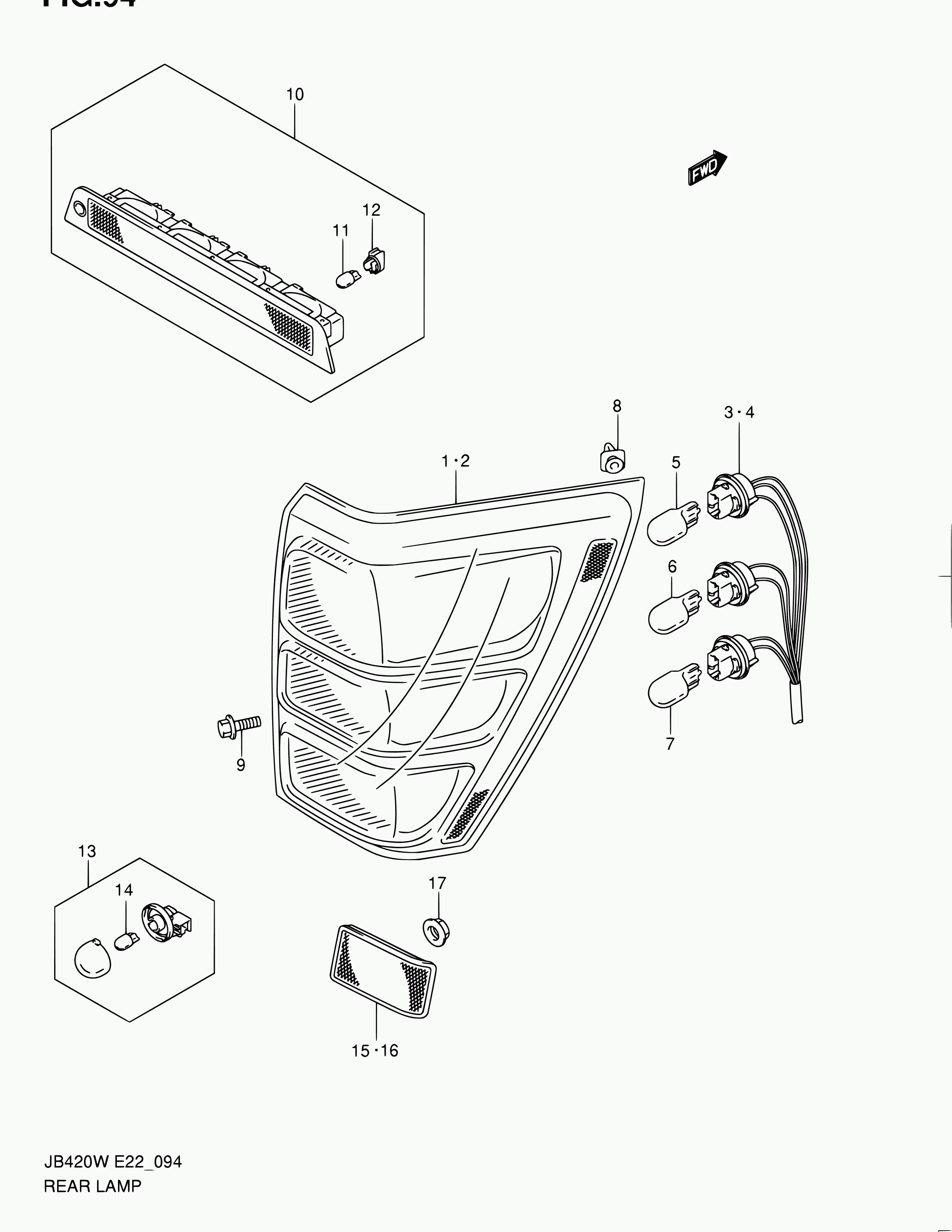 Suzuki 35650-65J21 - Задни светлини vvparts.bg