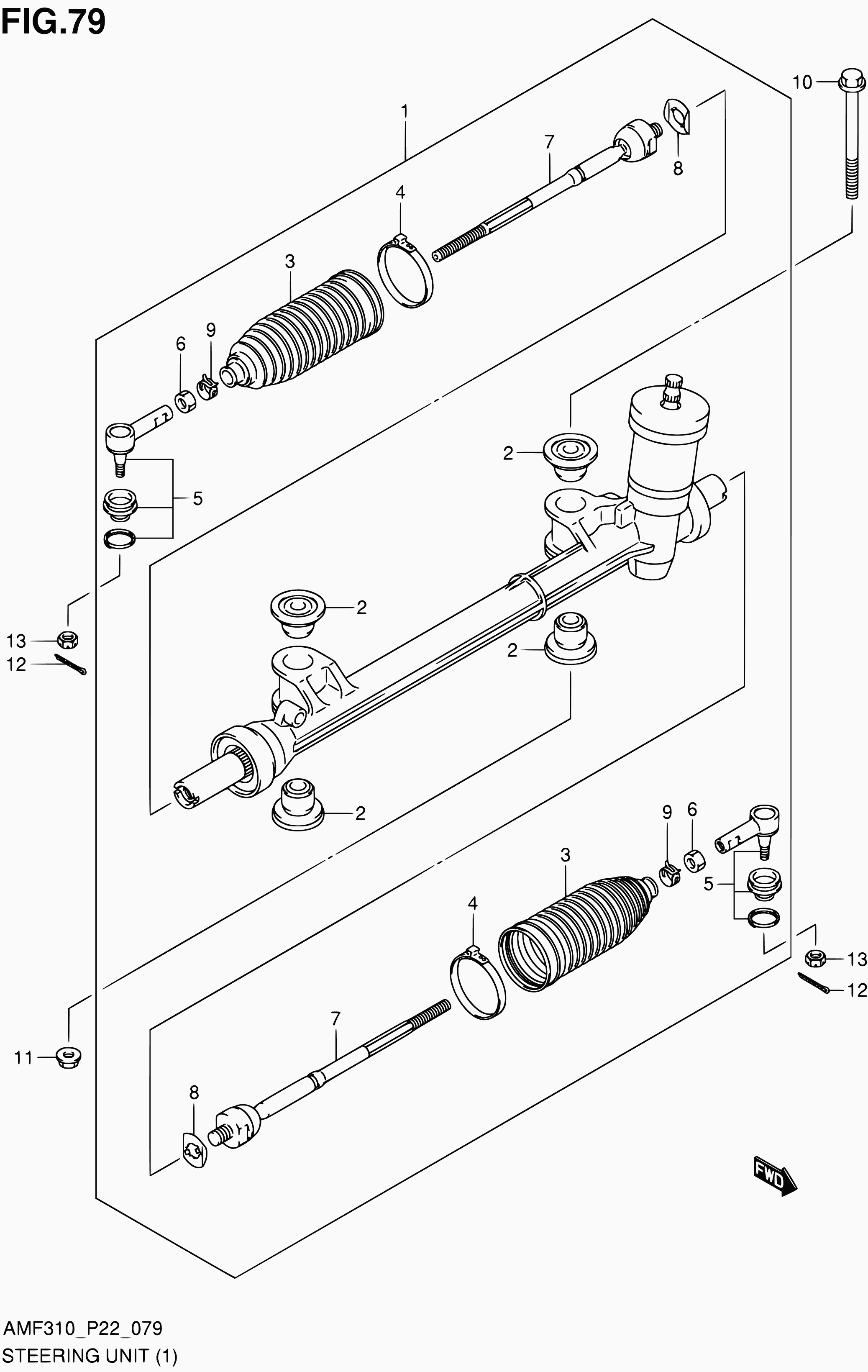 Subaru 48810M68K00 - Накрайник на напречна кормилна щанга vvparts.bg