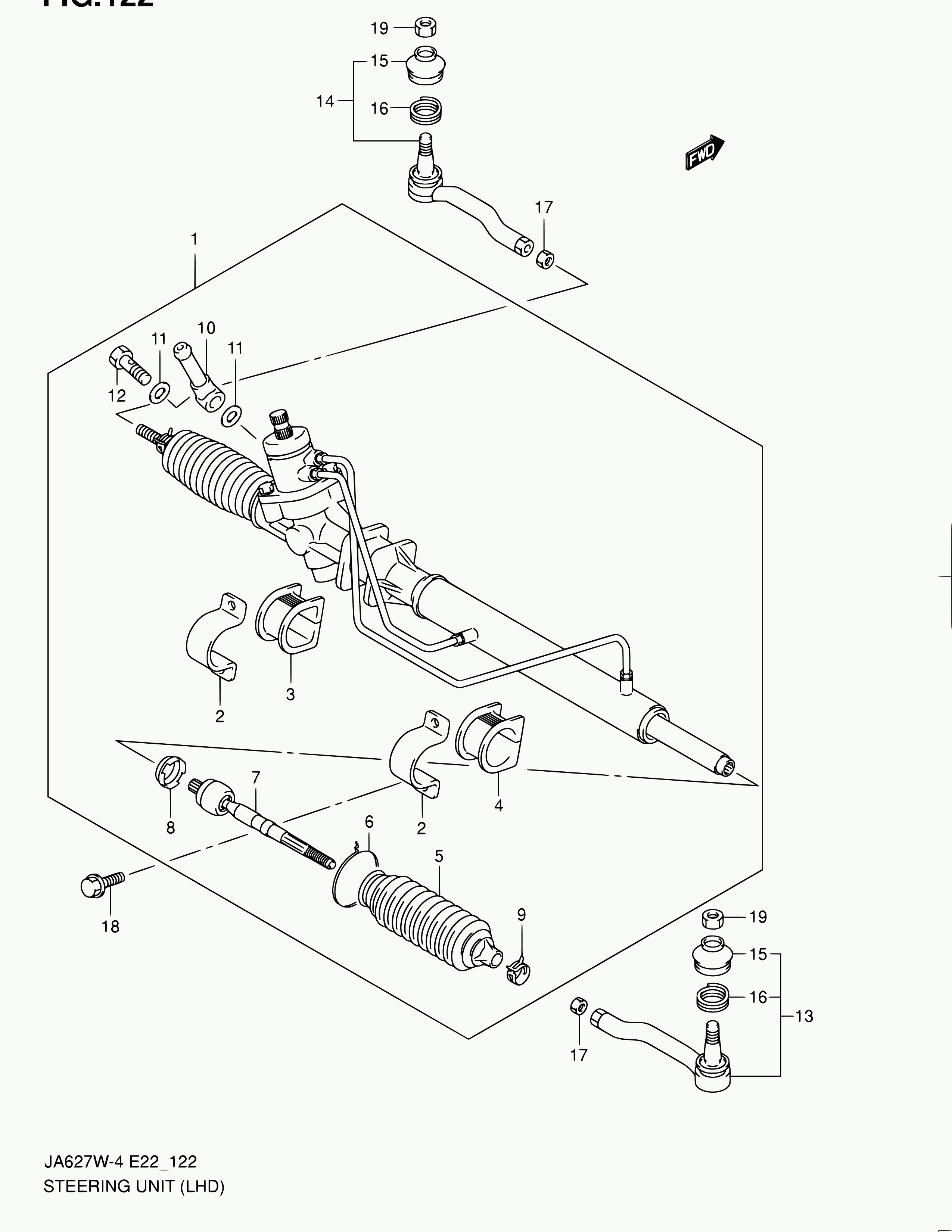 Suzuki 48810-65D00 - Накрайник на напречна кормилна щанга vvparts.bg