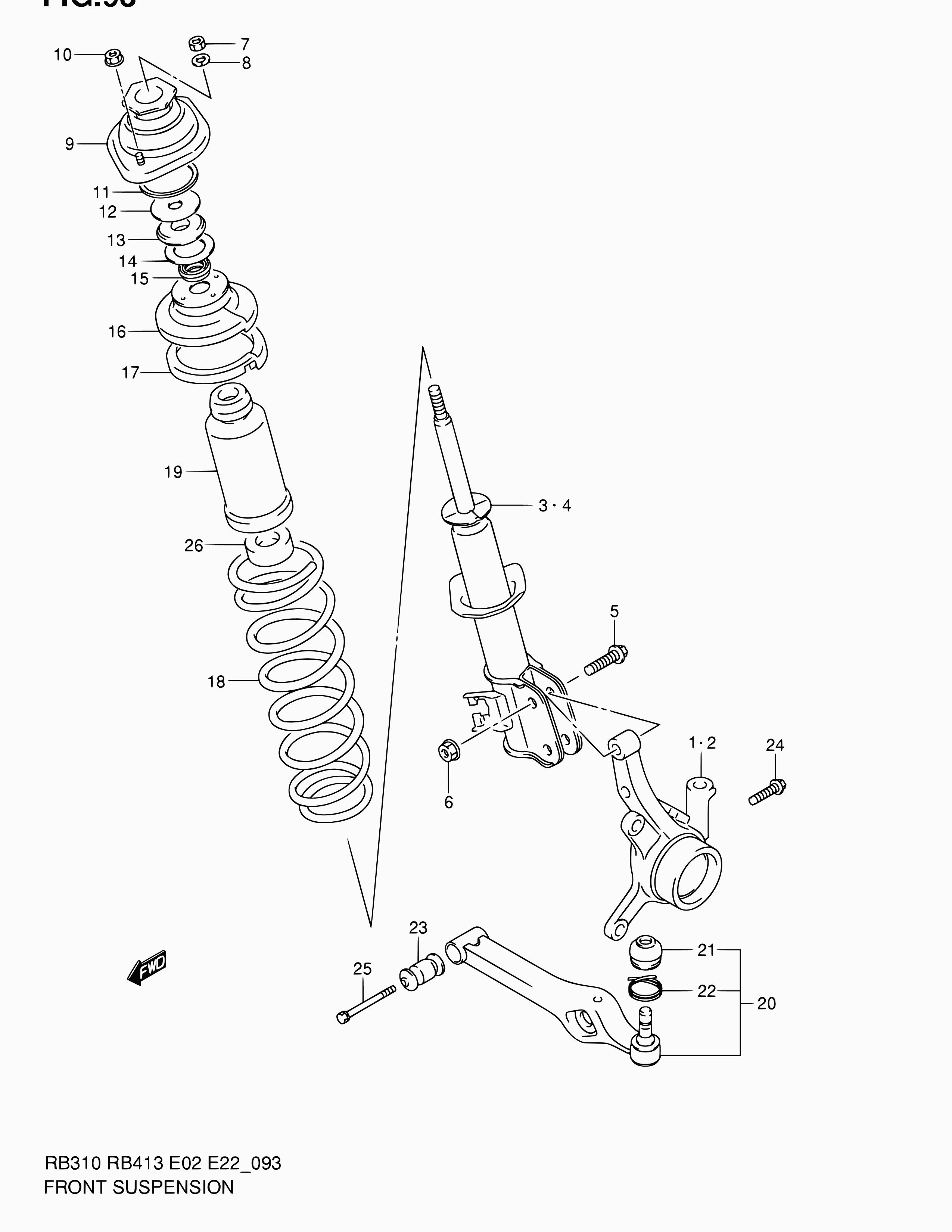 Suzuki 41745-60B00 - Тампон на макферсън vvparts.bg