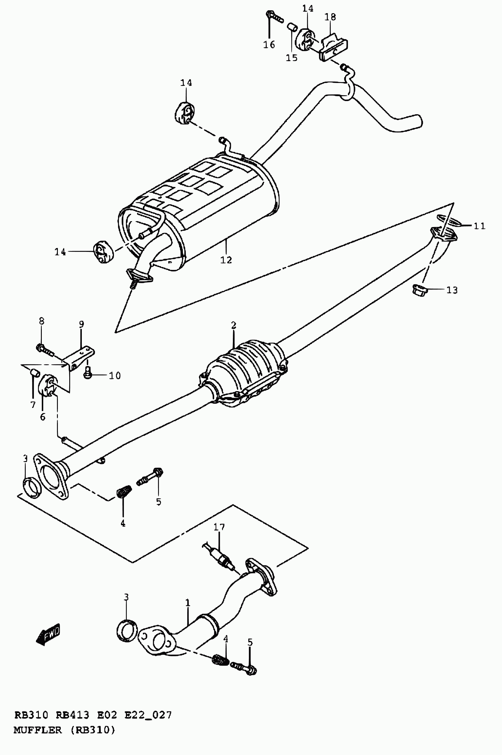 Suzuki 14281-83E00 - Лагерна втулка, стабилизатор vvparts.bg