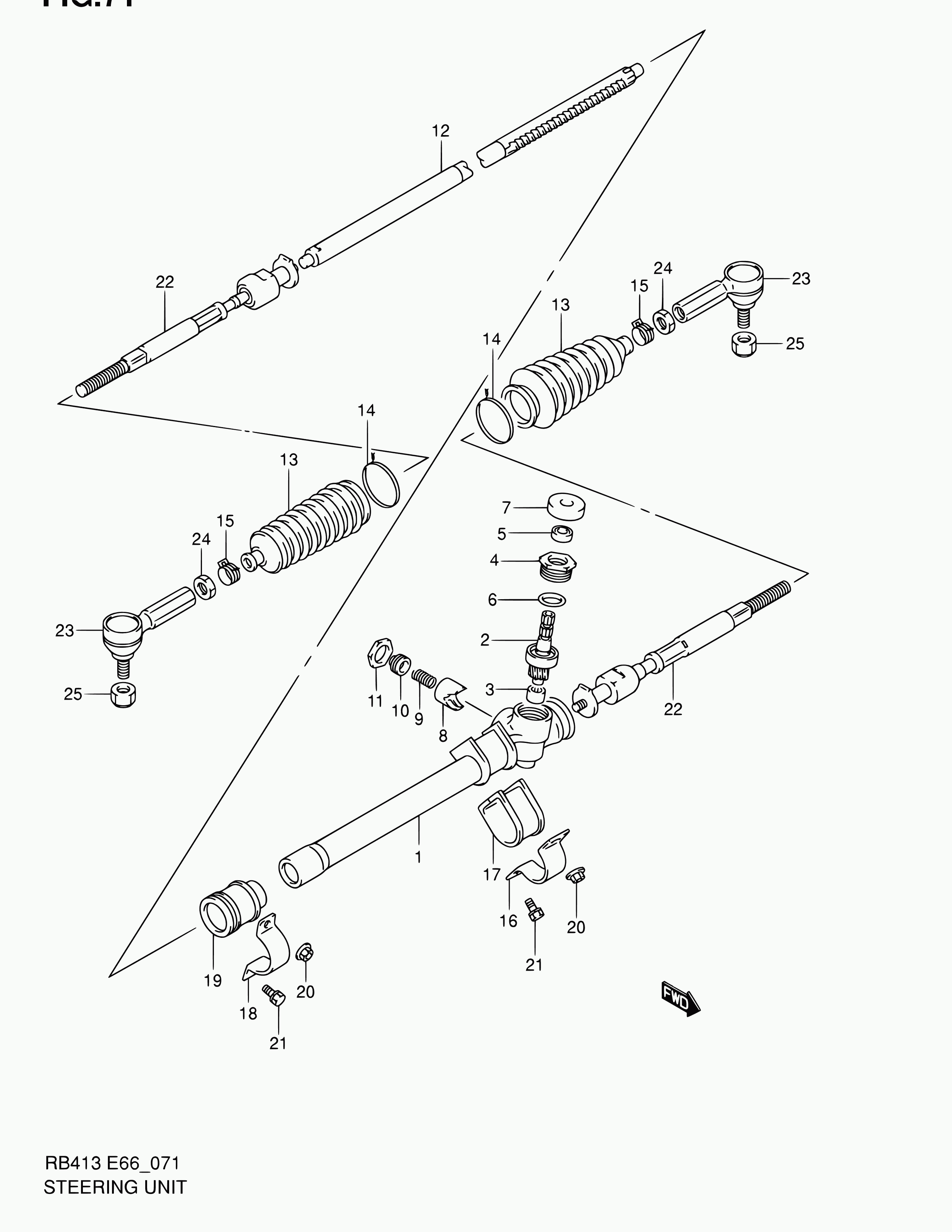 Suzuki 48810-83E01 - Накрайник на напречна кормилна щанга vvparts.bg