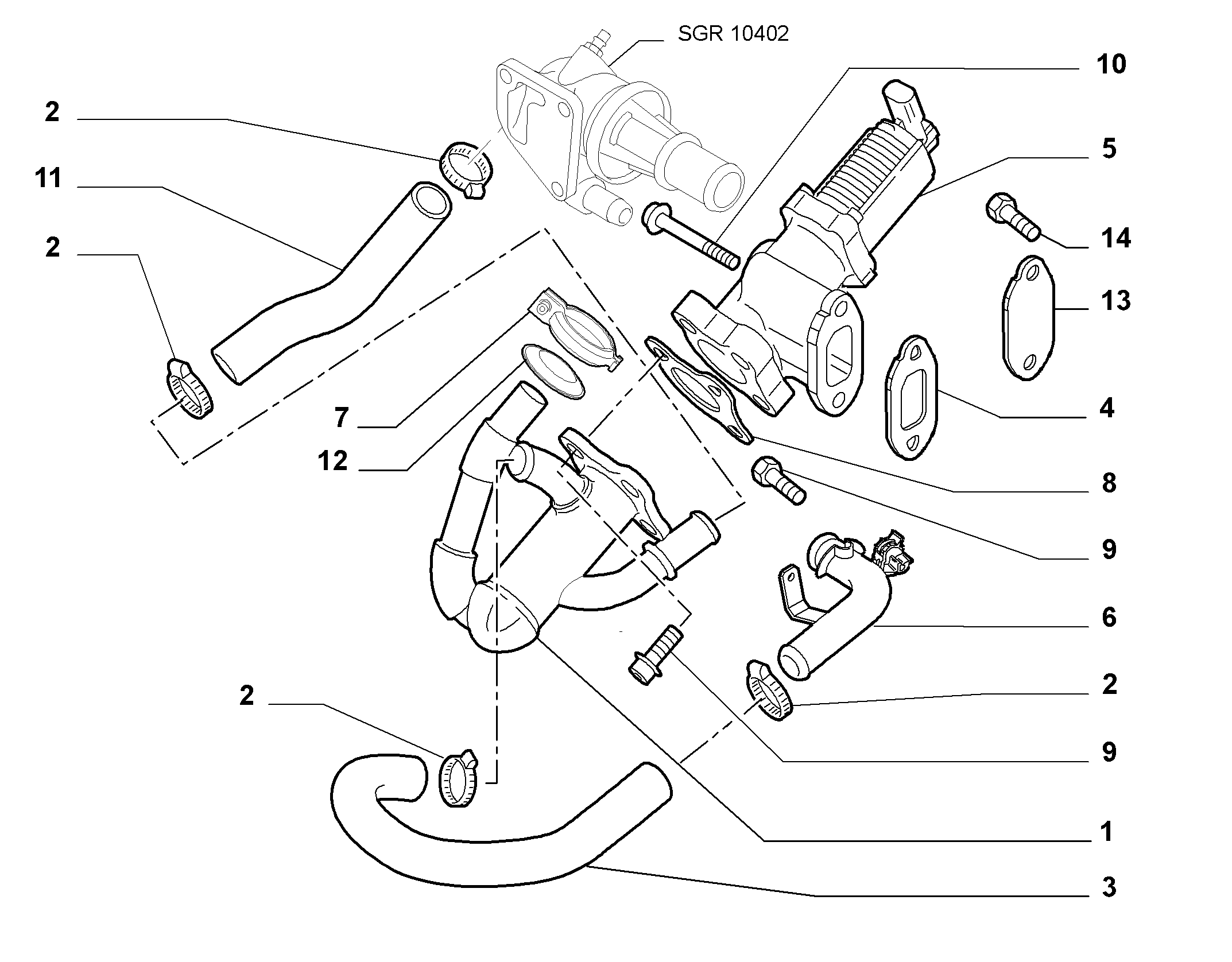 FIAT 73502578 - Уплътнение, AGR-клапан vvparts.bg