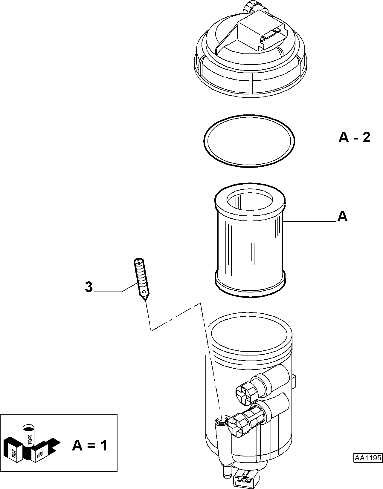 FIAT 77365902 - Горивен филтър vvparts.bg