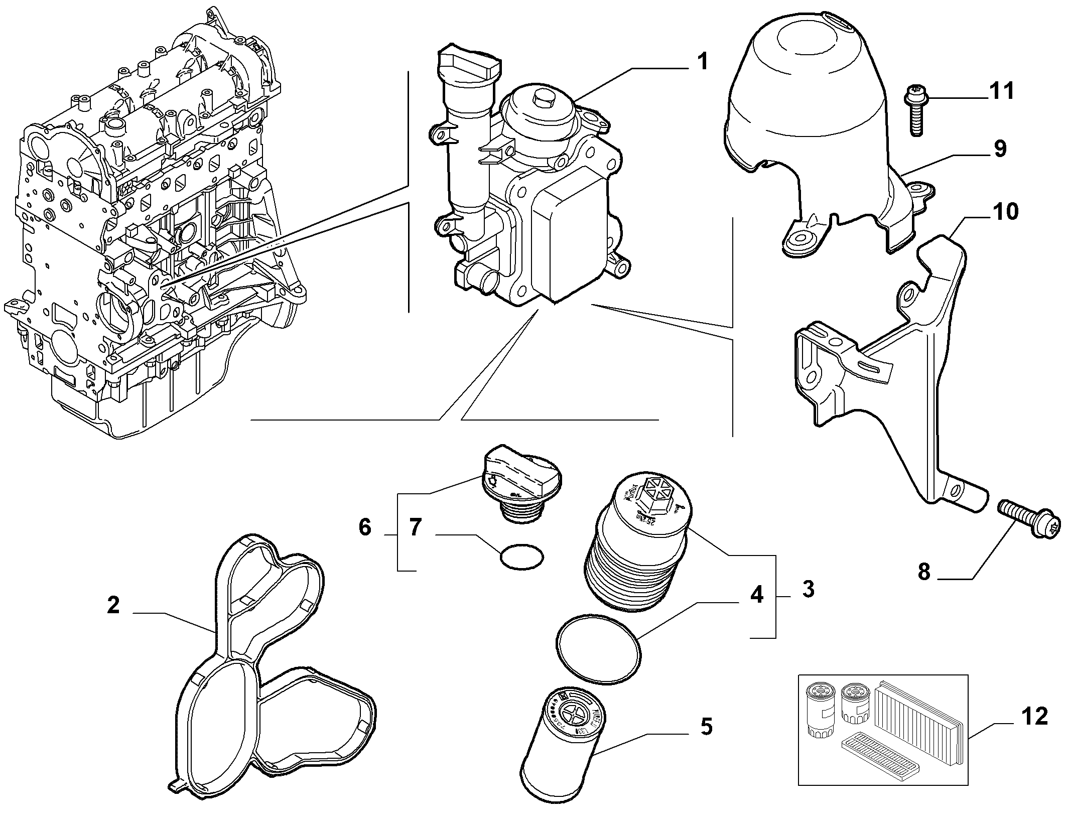 FIAT 73501332 - Гарнитура vvparts.bg