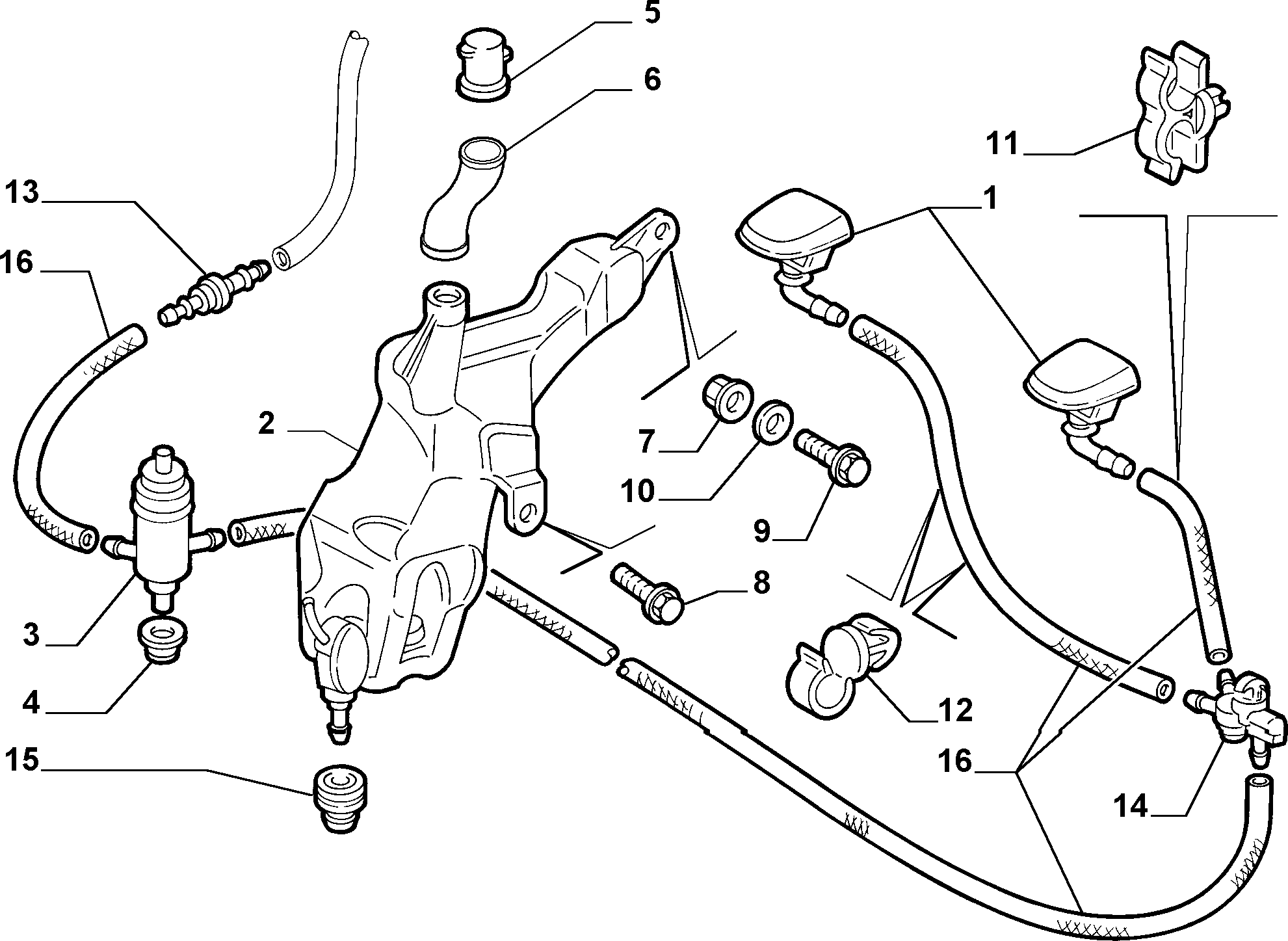 FORD 46760972 - Водна помпа за миещо устр., почистване на стъклата vvparts.bg