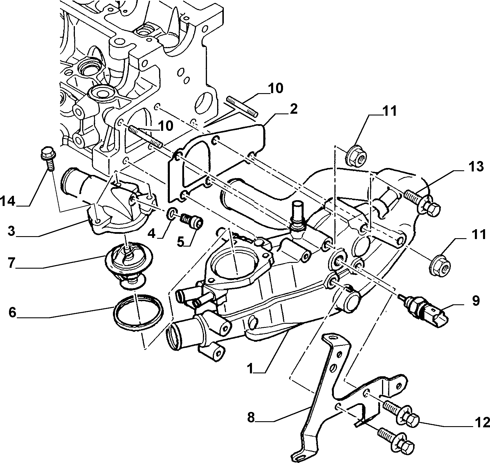 Alfarome/Fiat/Lanci 9636777280 - Датчик, температура на охладителната течност vvparts.bg