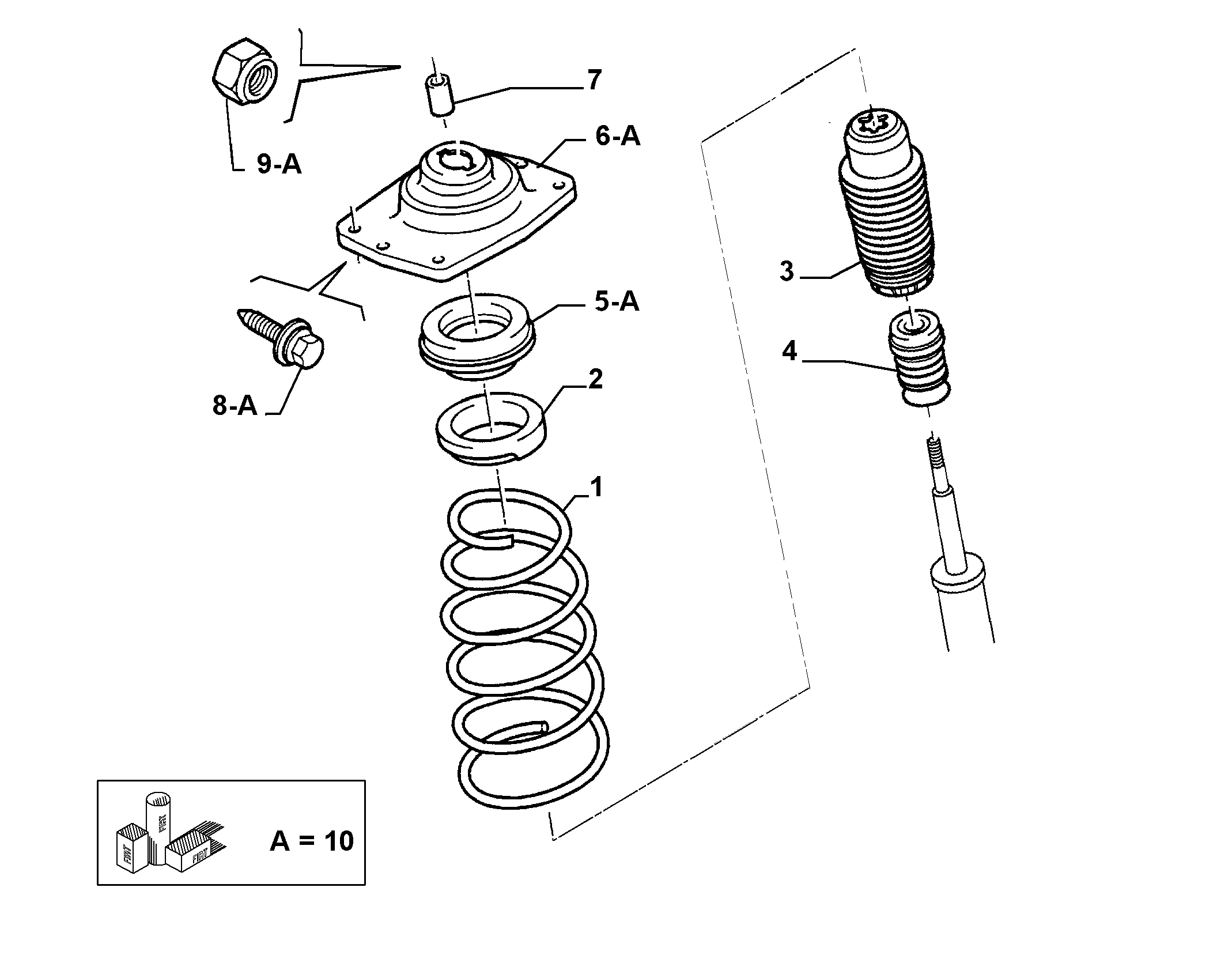 FIAT 1307021080 - Ударен тампон, окачване (ресьори) vvparts.bg