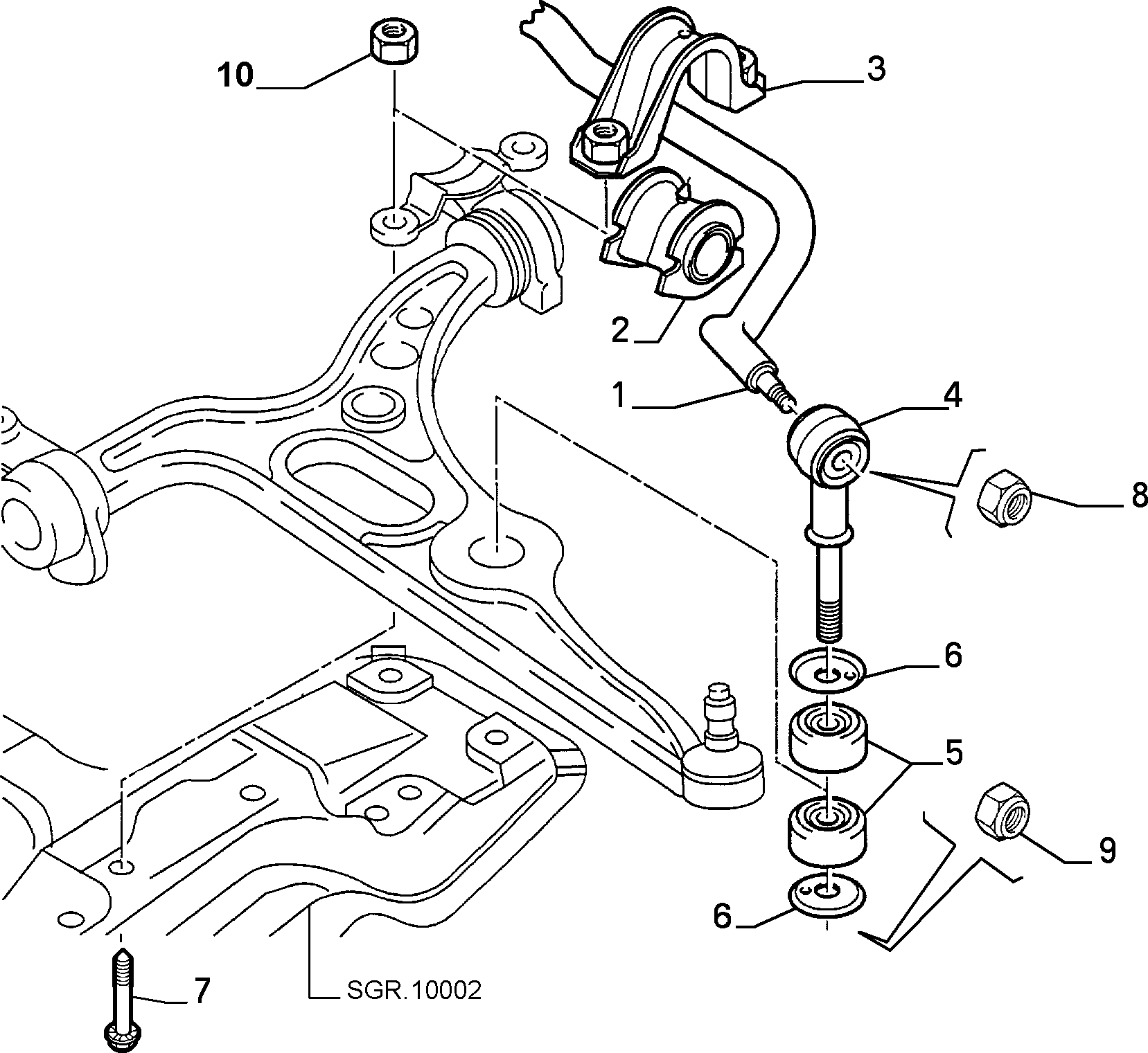 PEUGEOT 1305782080 - Лагерна втулка, стабилизатор vvparts.bg