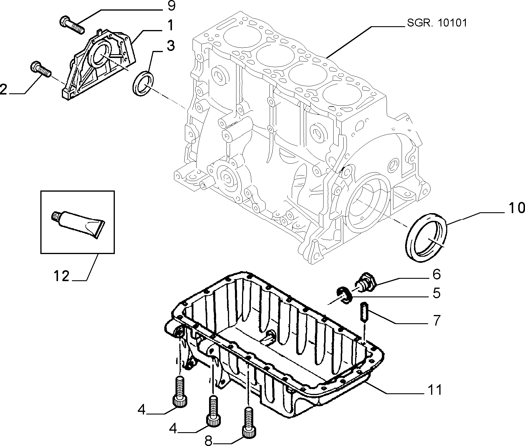 FIAT 9614379380 - Семеринг, колянов вал vvparts.bg