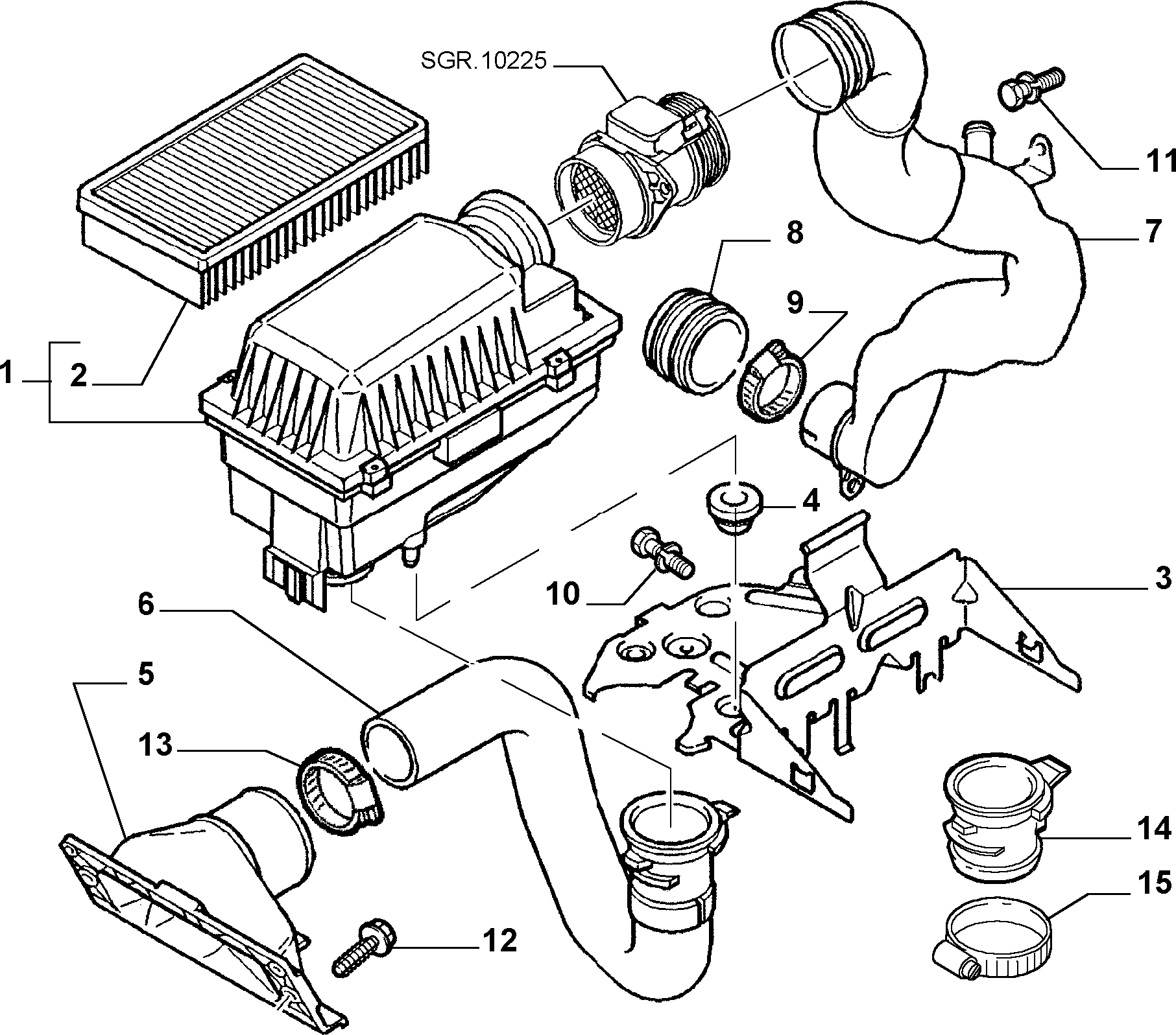 Lancia 9463624880 - Въздушен филтър vvparts.bg