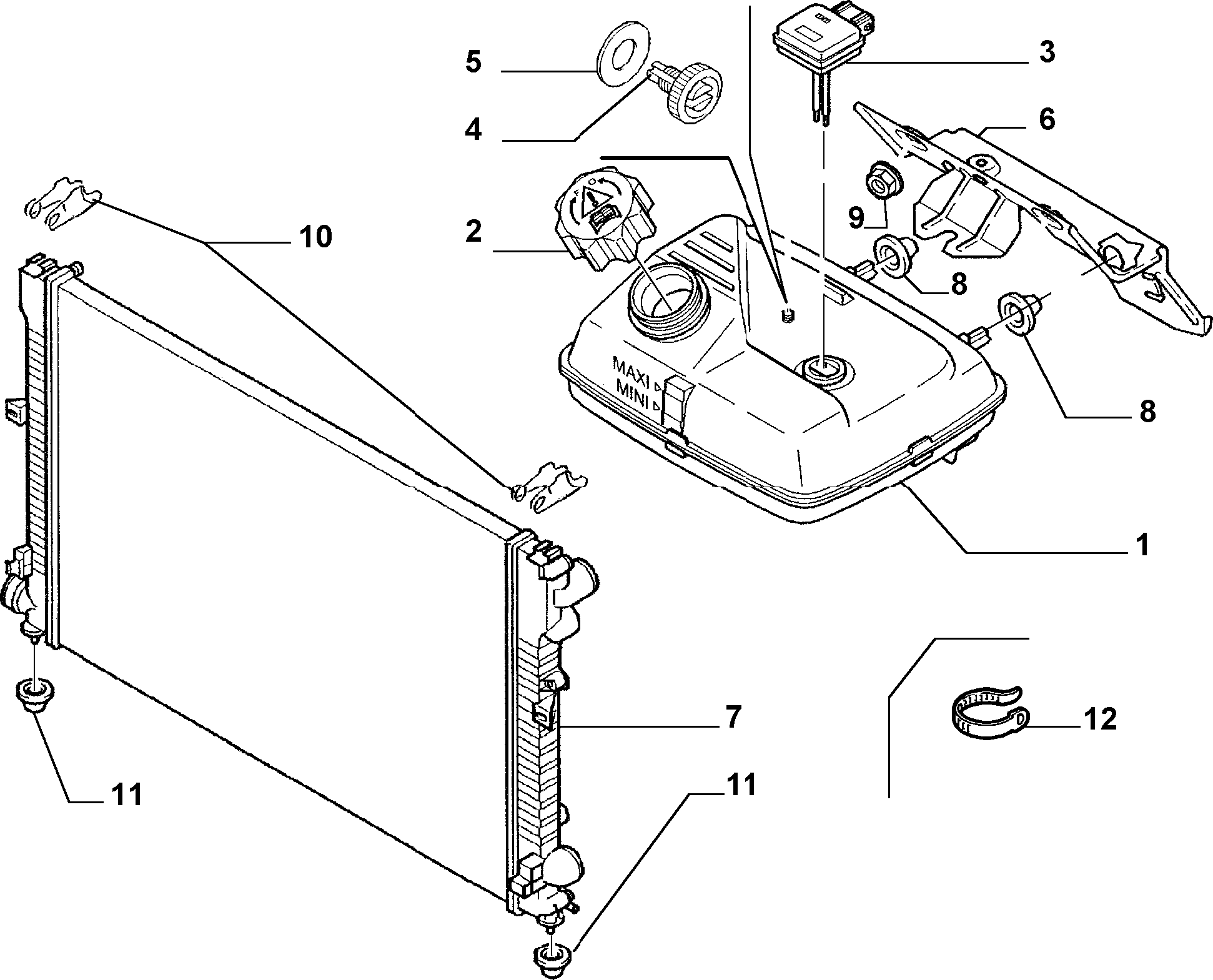 Lancia 9634989480 - Капачка, резервоар за охладителна течност vvparts.bg