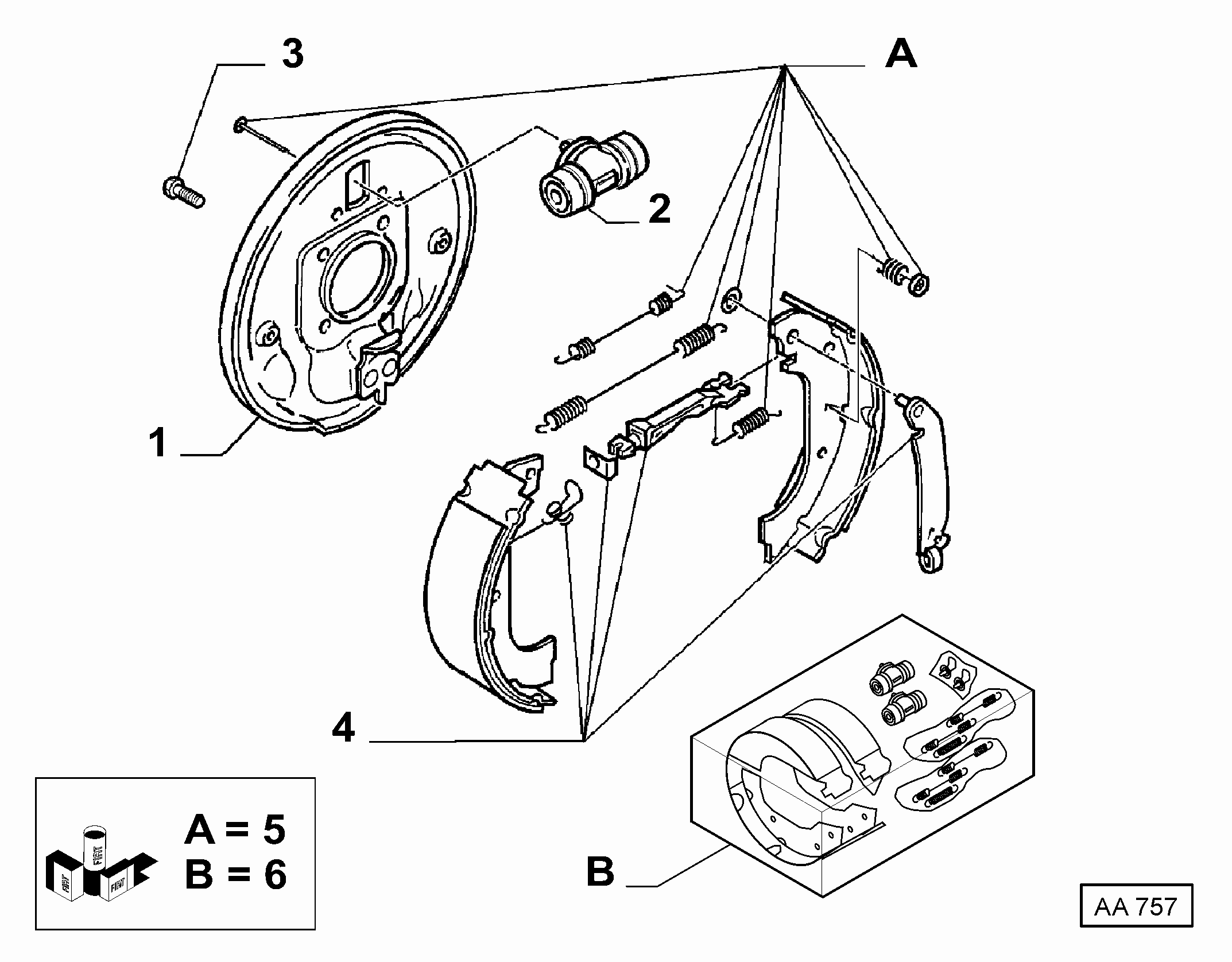 FIAT 9404211778 - Комплект спирачна челюст vvparts.bg