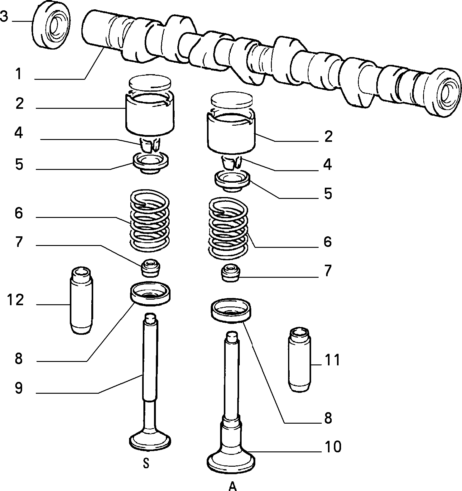 Autobianchi 46440885 - Комплект гумички, стъбло на клапана vvparts.bg