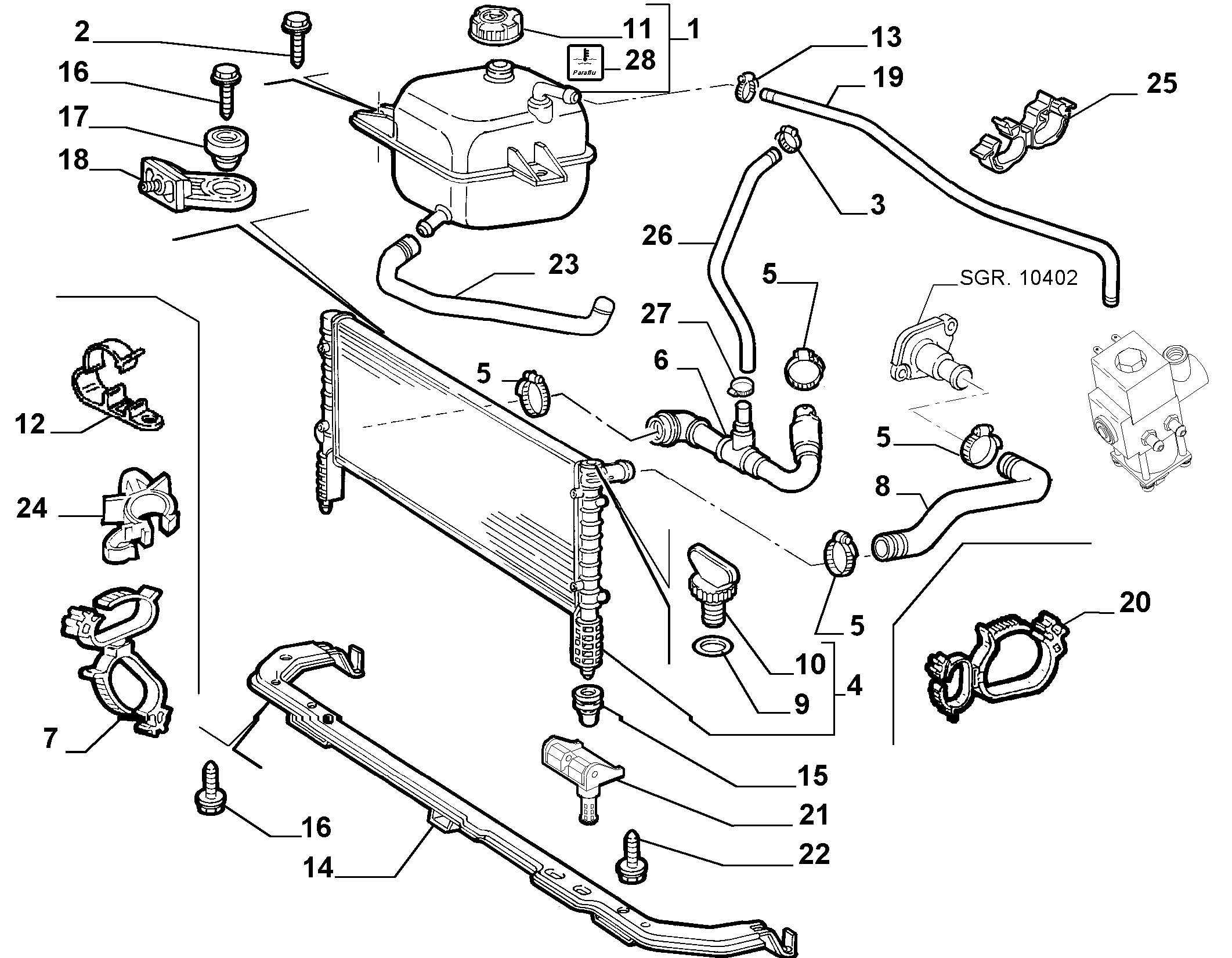 Lancia 51779231 - Радиатор, охлаждане на двигателя vvparts.bg