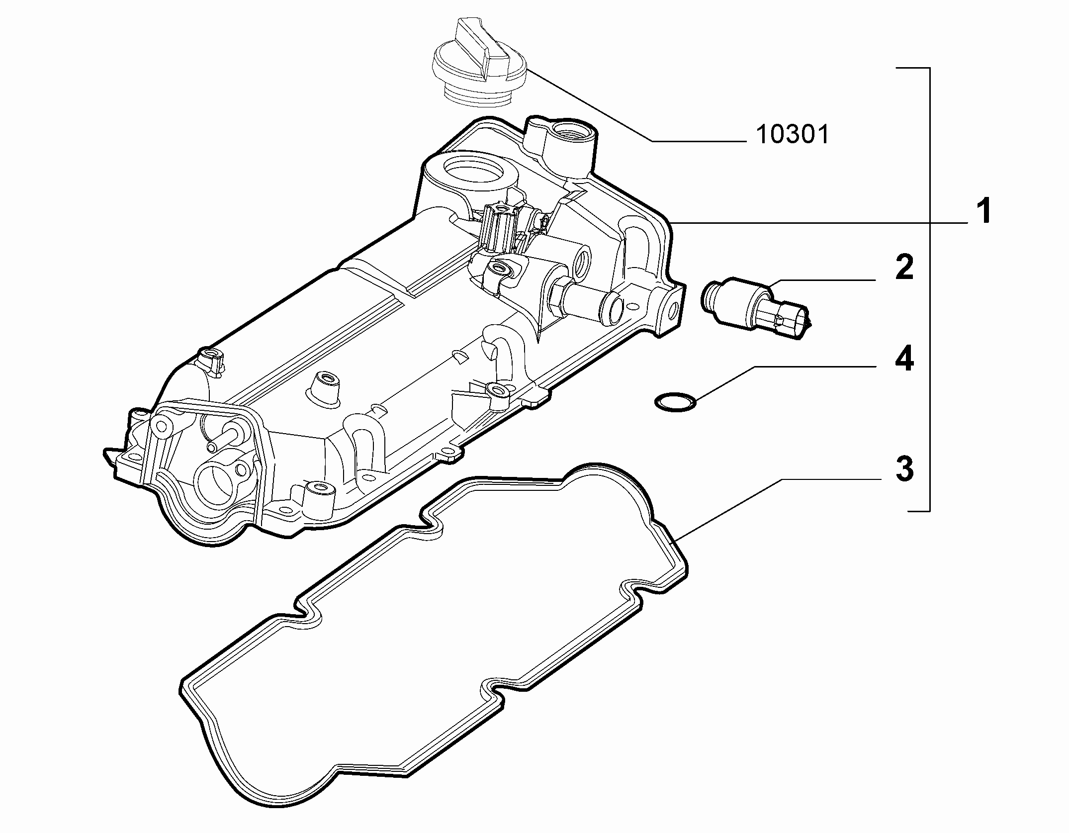 Lancia 55190509 - Управляващ клапан, регулиране на разпределителния вал vvparts.bg