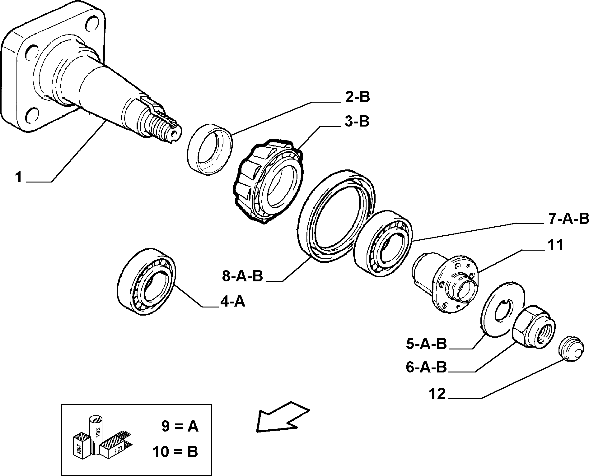 FIAT 40004170 - Семеринг, главина на колелото vvparts.bg