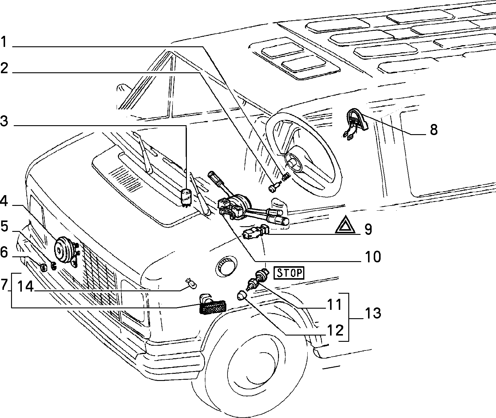 FIAT 4345645 - Ключ за спирачните светлини vvparts.bg