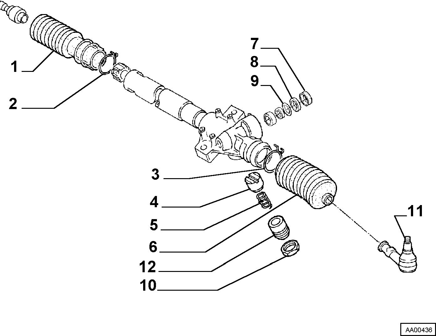 PEUGEOT 9750079980 - Накрайник на напречна кормилна щанга vvparts.bg