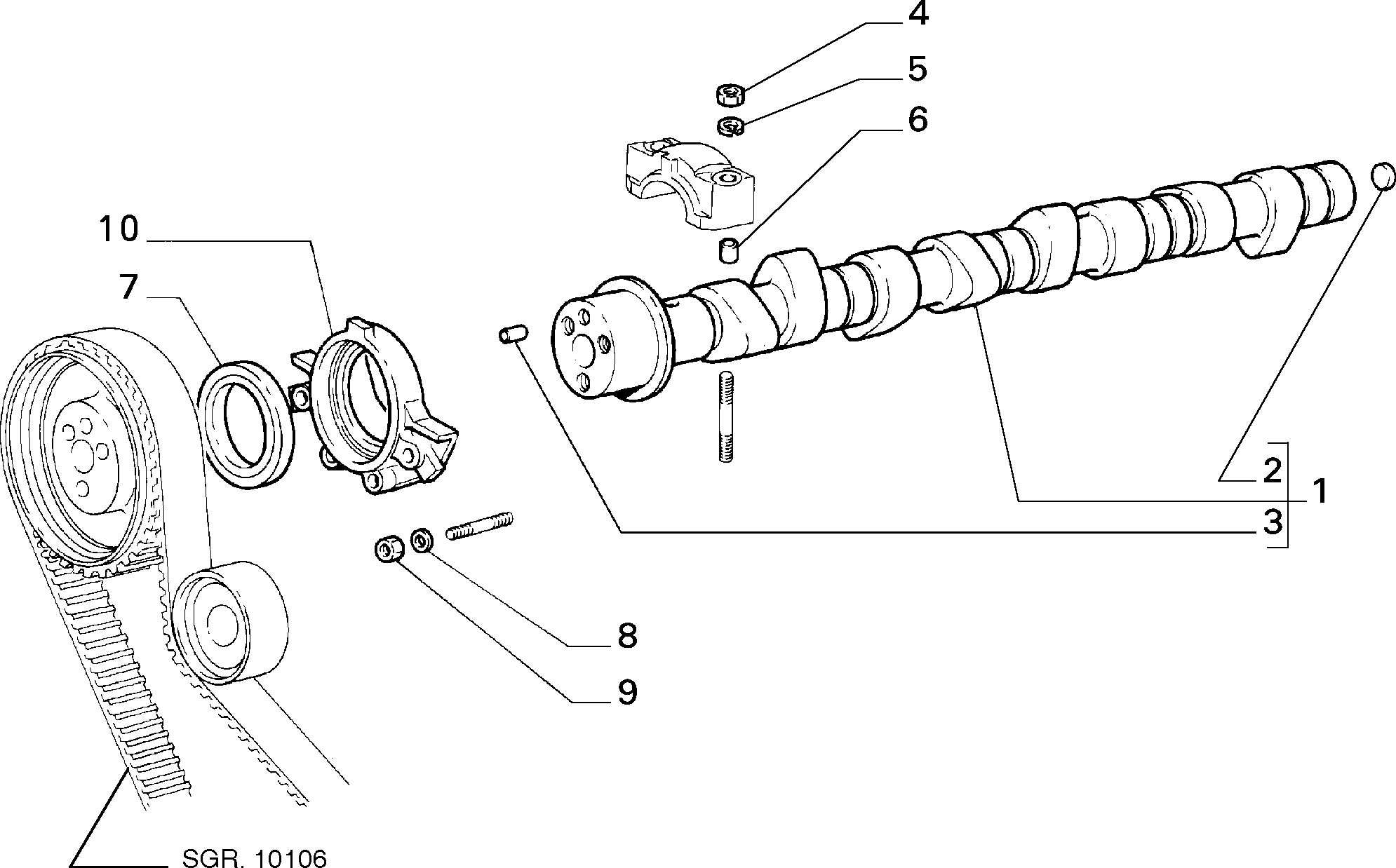 FIAT 40100331 - Семеринг, разпределителен вал vvparts.bg