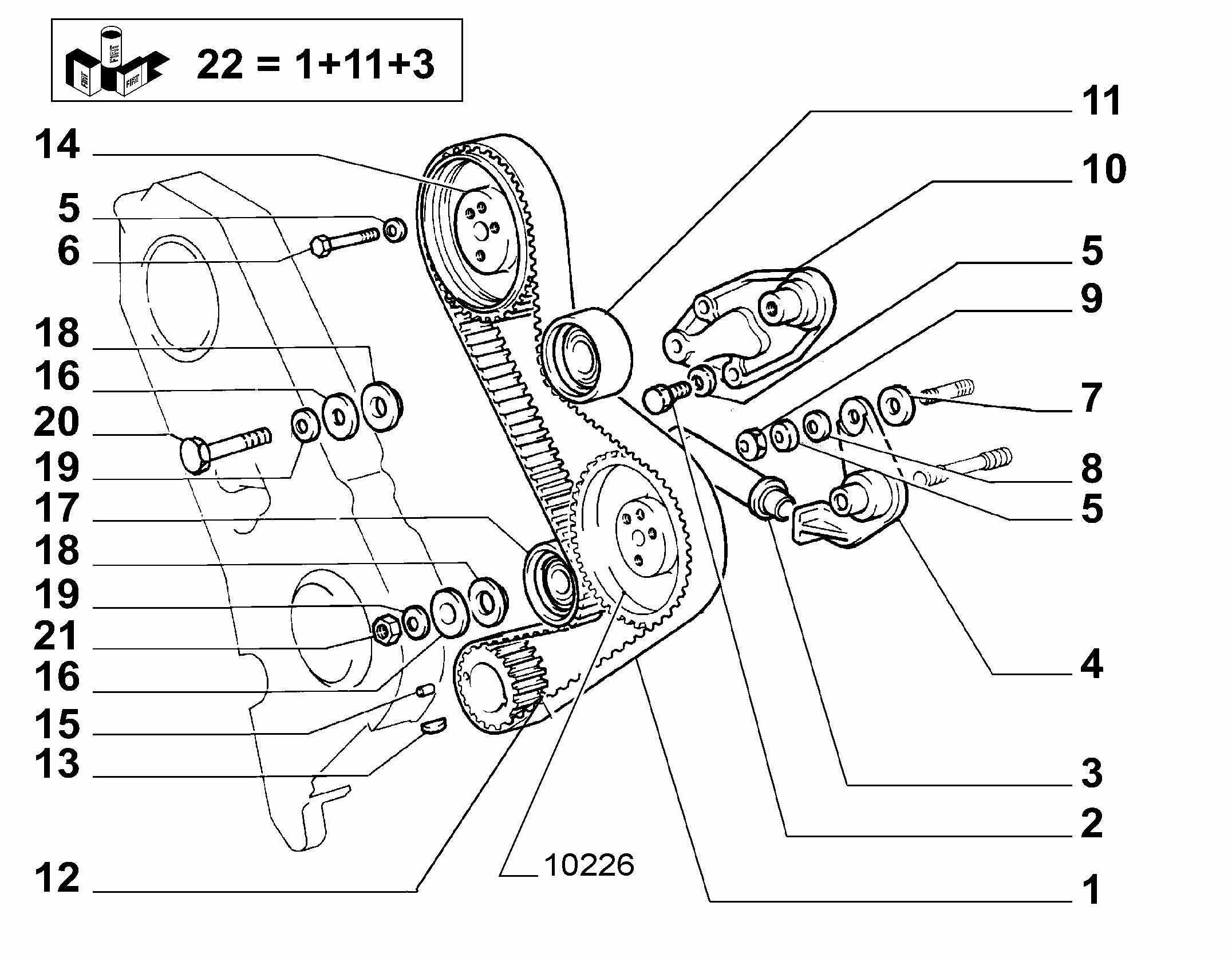 IVECO 98419390 - Ангренажен ремък vvparts.bg