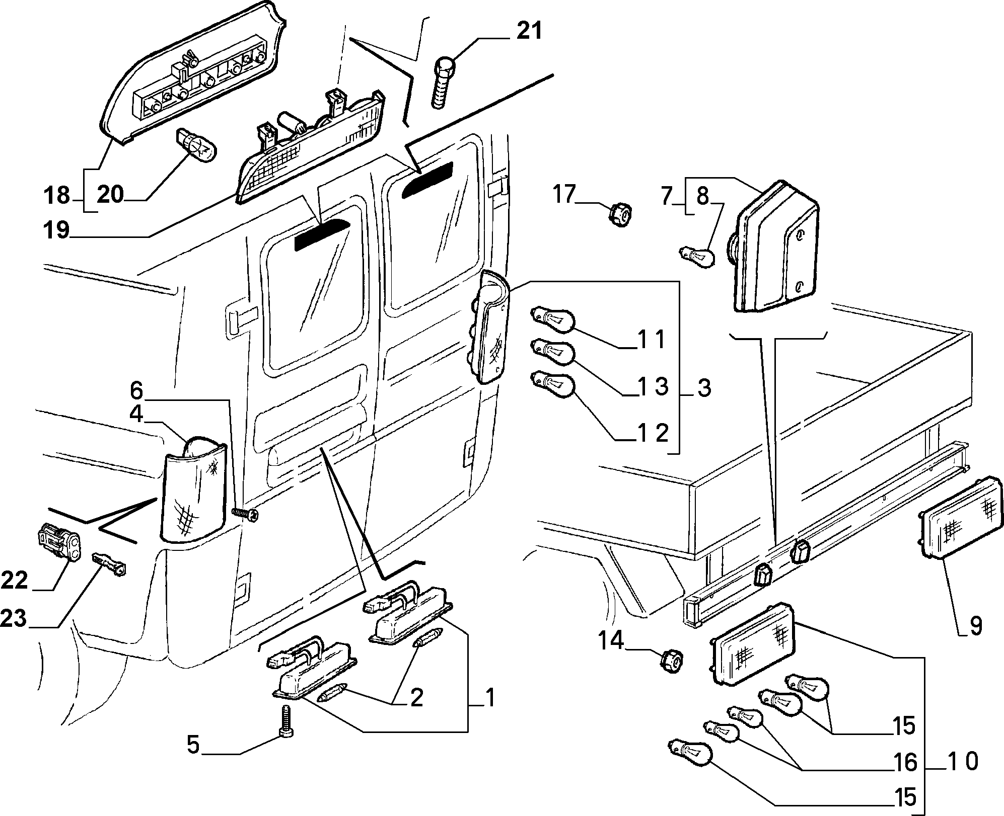 FIAT 7694677 - Задни светлини vvparts.bg