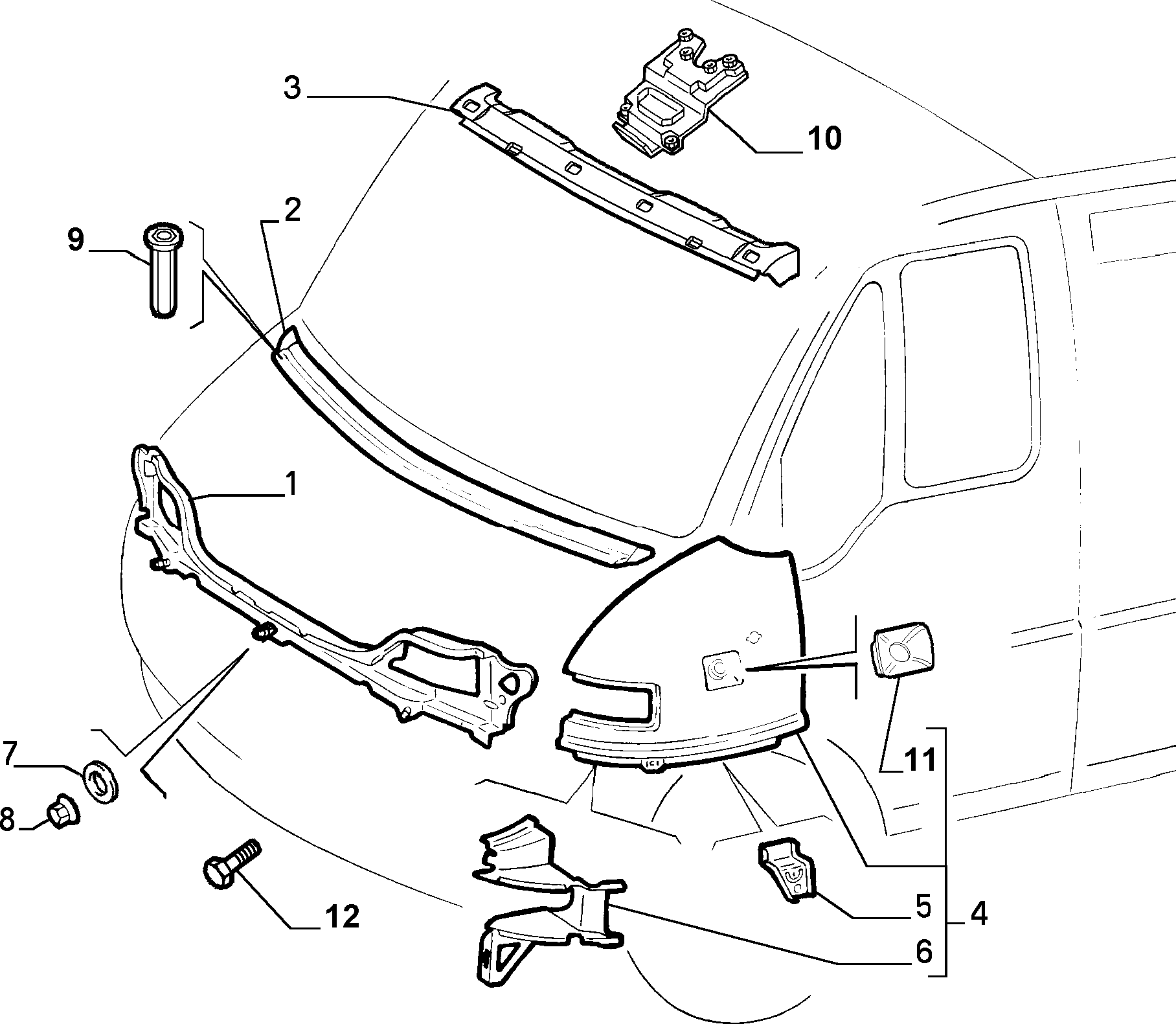 FIAT 12642001 - Скоба, изпускателна система vvparts.bg