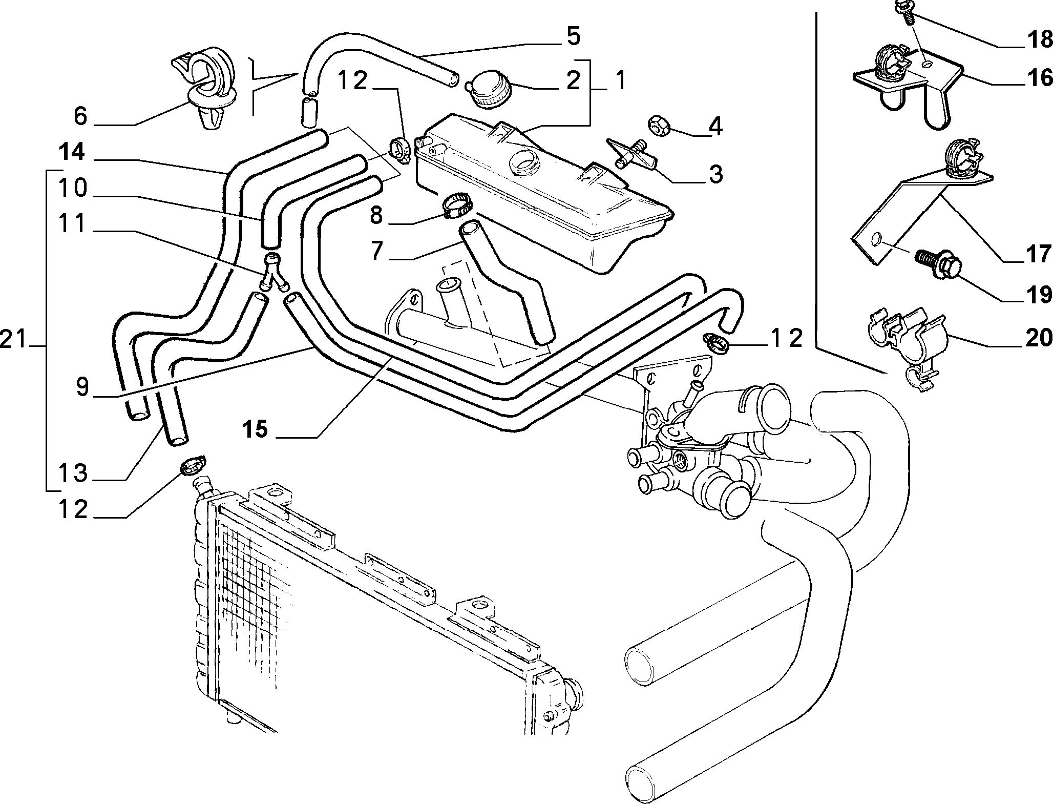 FIAT 7640747 - Маркуч на радиатора vvparts.bg