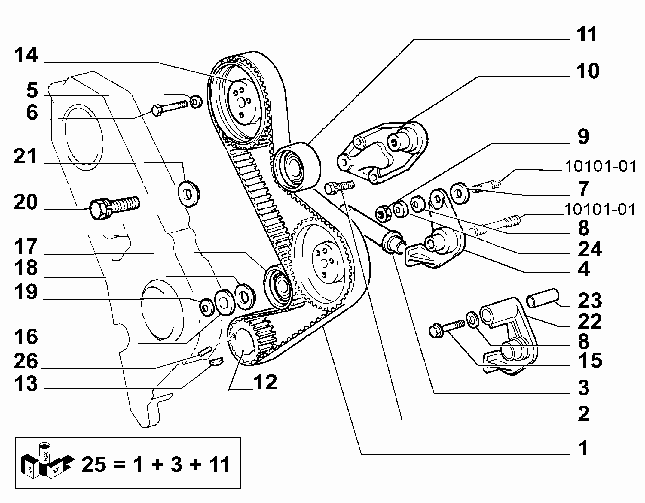 Alfa Romeo 99461357 - Паразитна / водеща ролка, зъбен ремък vvparts.bg