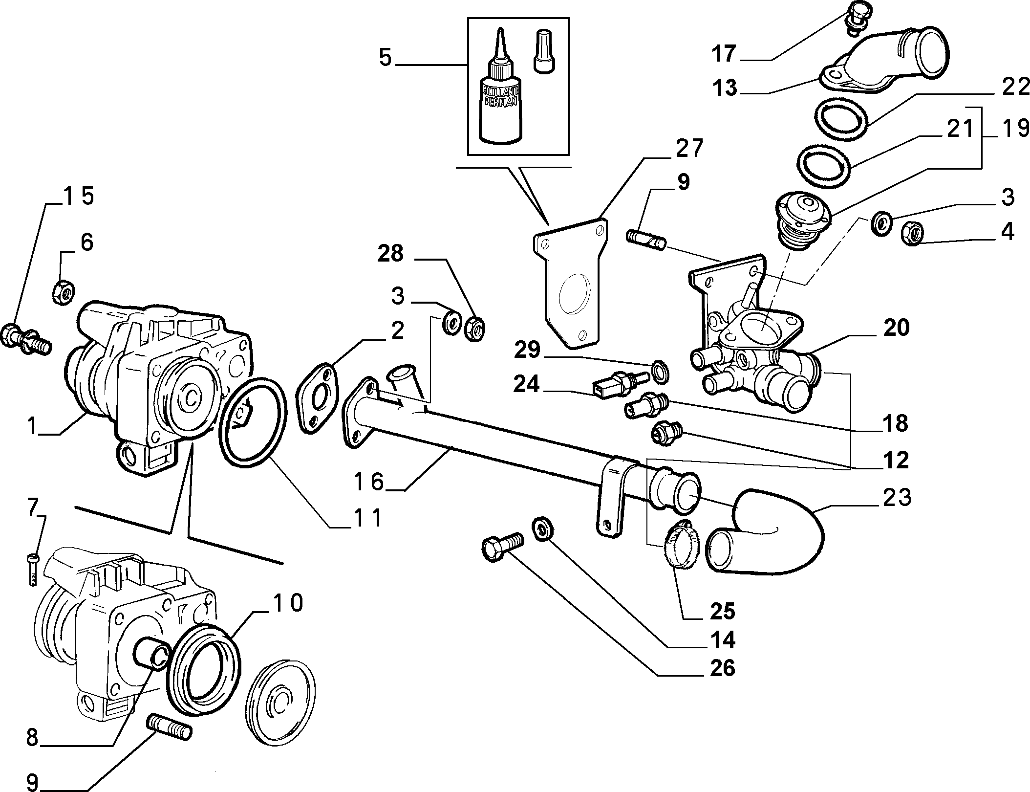 FIAT 99440717 - Водна помпа vvparts.bg