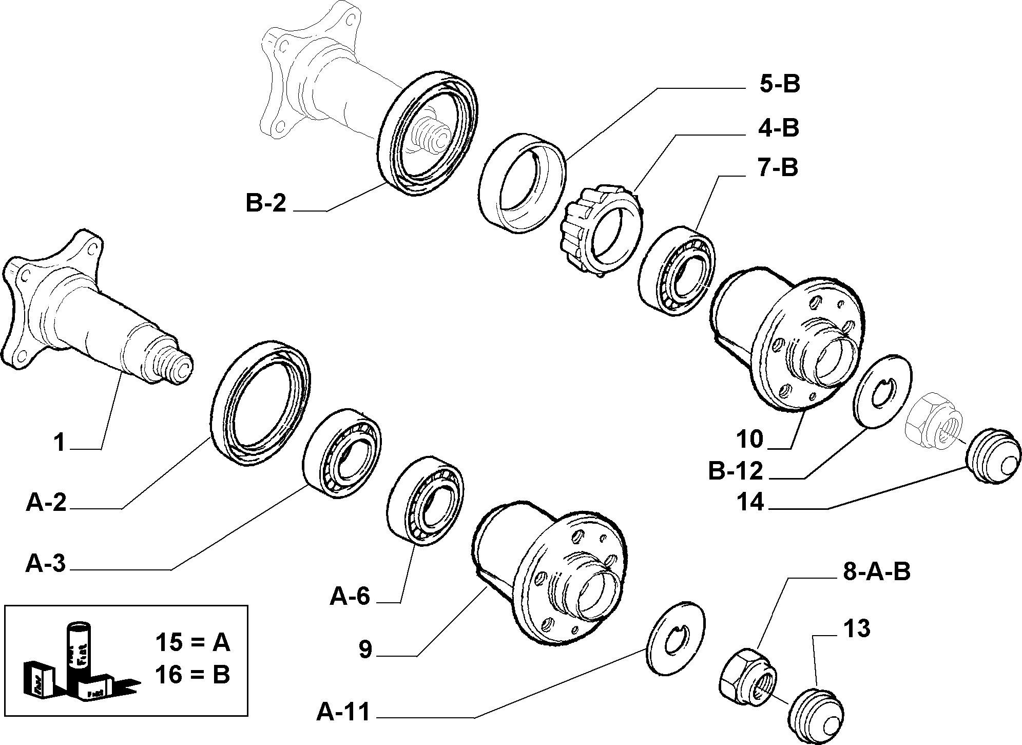 FIAT 5996248 - Комплект колесен лагер vvparts.bg