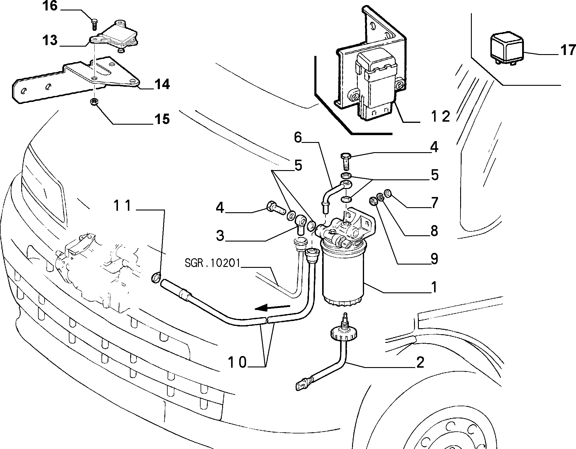 Alfarome/Fiat/Lanci 1310071080 - Горивен филтър vvparts.bg