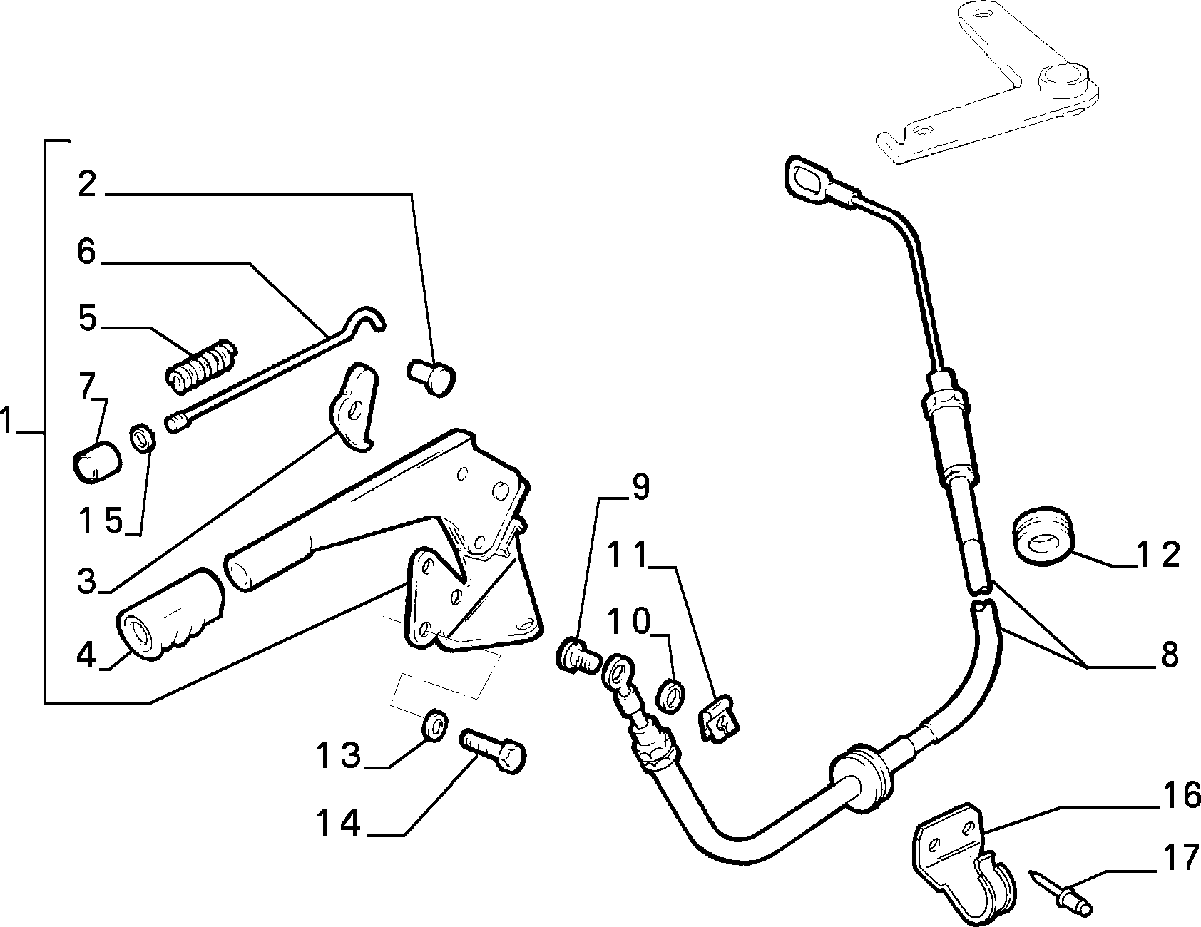 FIAT 1308638080 - Жило, ръчна спирачка vvparts.bg