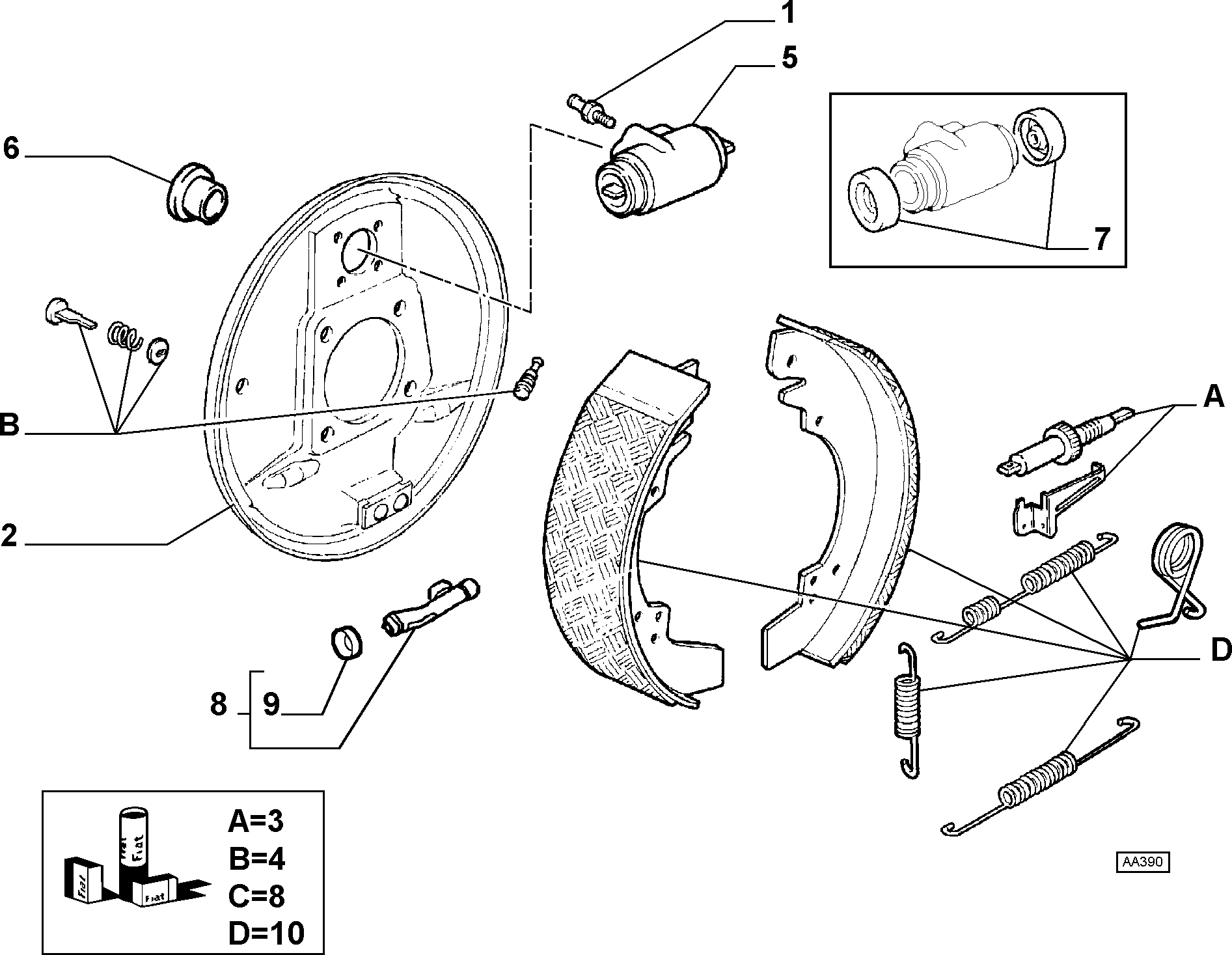 CITROËN 9945884 - Комплект спирачна челюст vvparts.bg