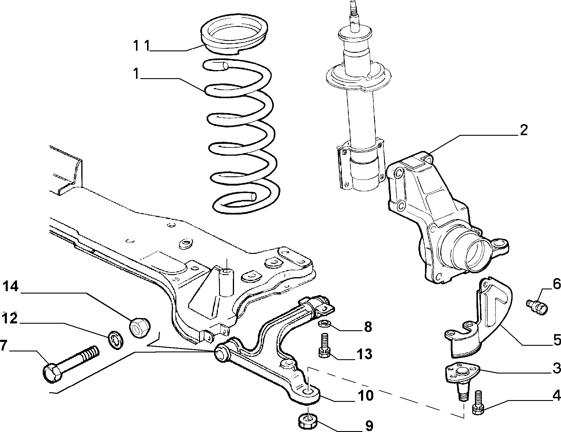 FIAT 1301642080 - Опорен пръстен, опорен лагер на макферсън vvparts.bg