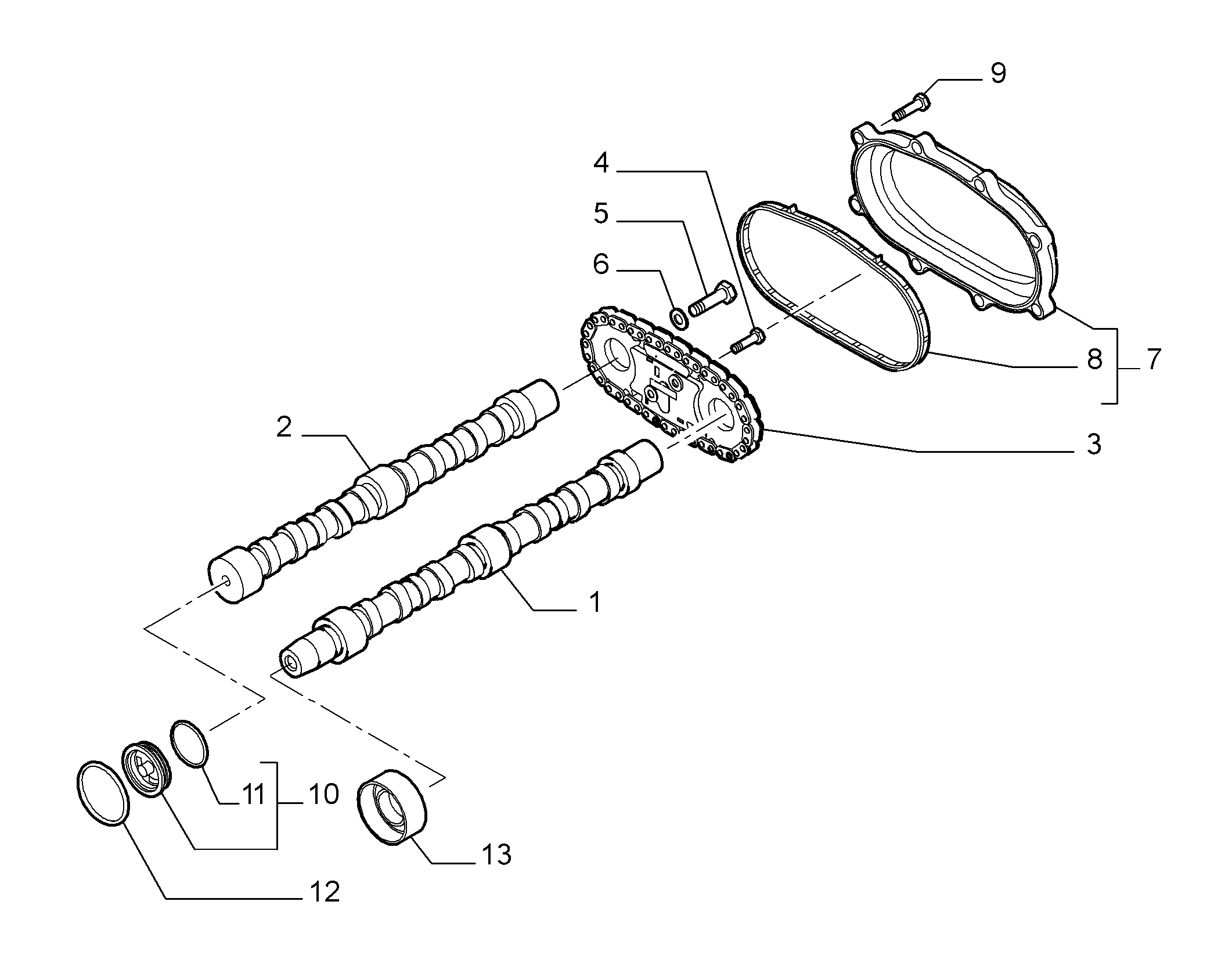 IVECO 5 0409 6183 - Разпределителен вал vvparts.bg