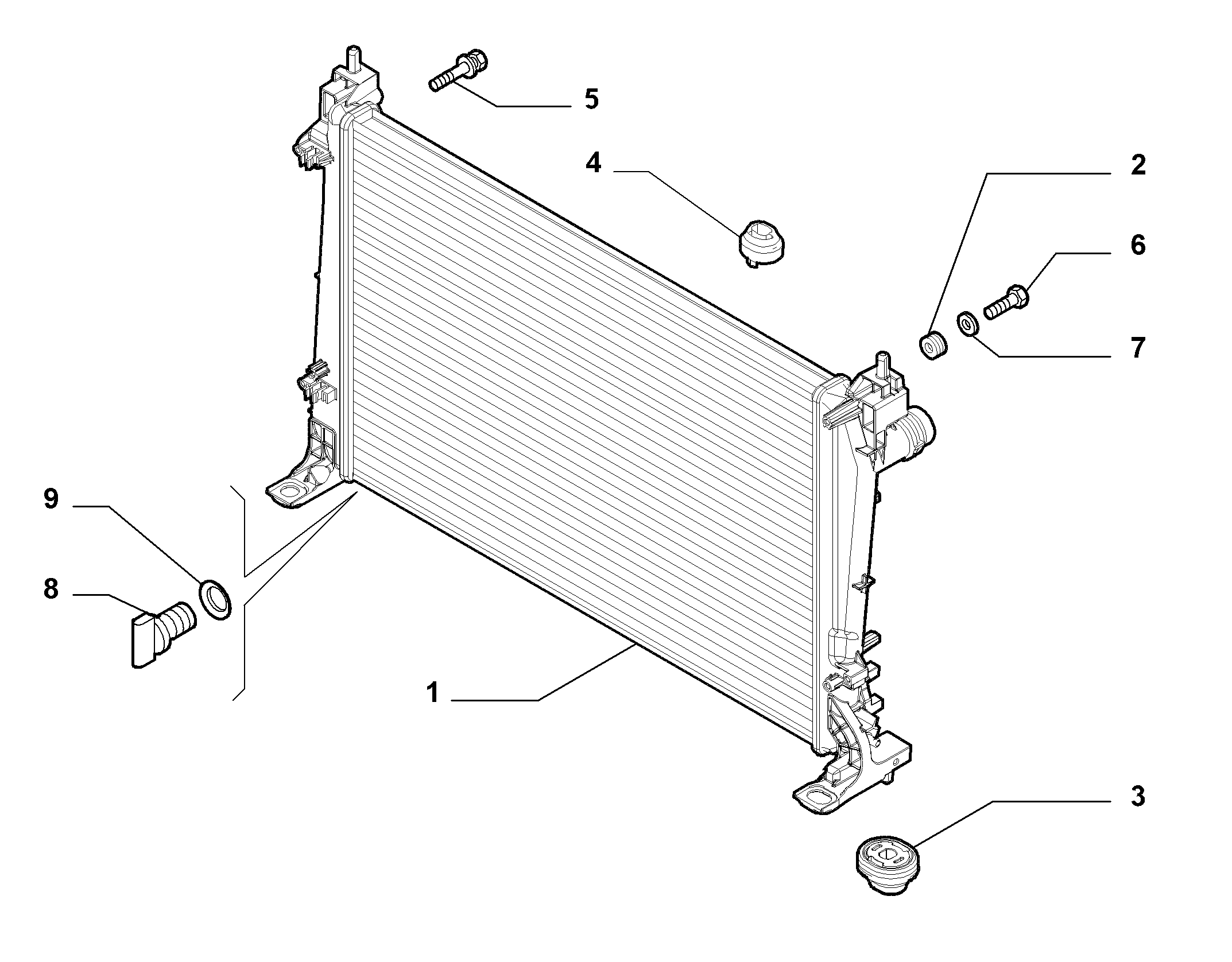 FIAT 51897080 - Радиатор, охлаждане на двигателя vvparts.bg