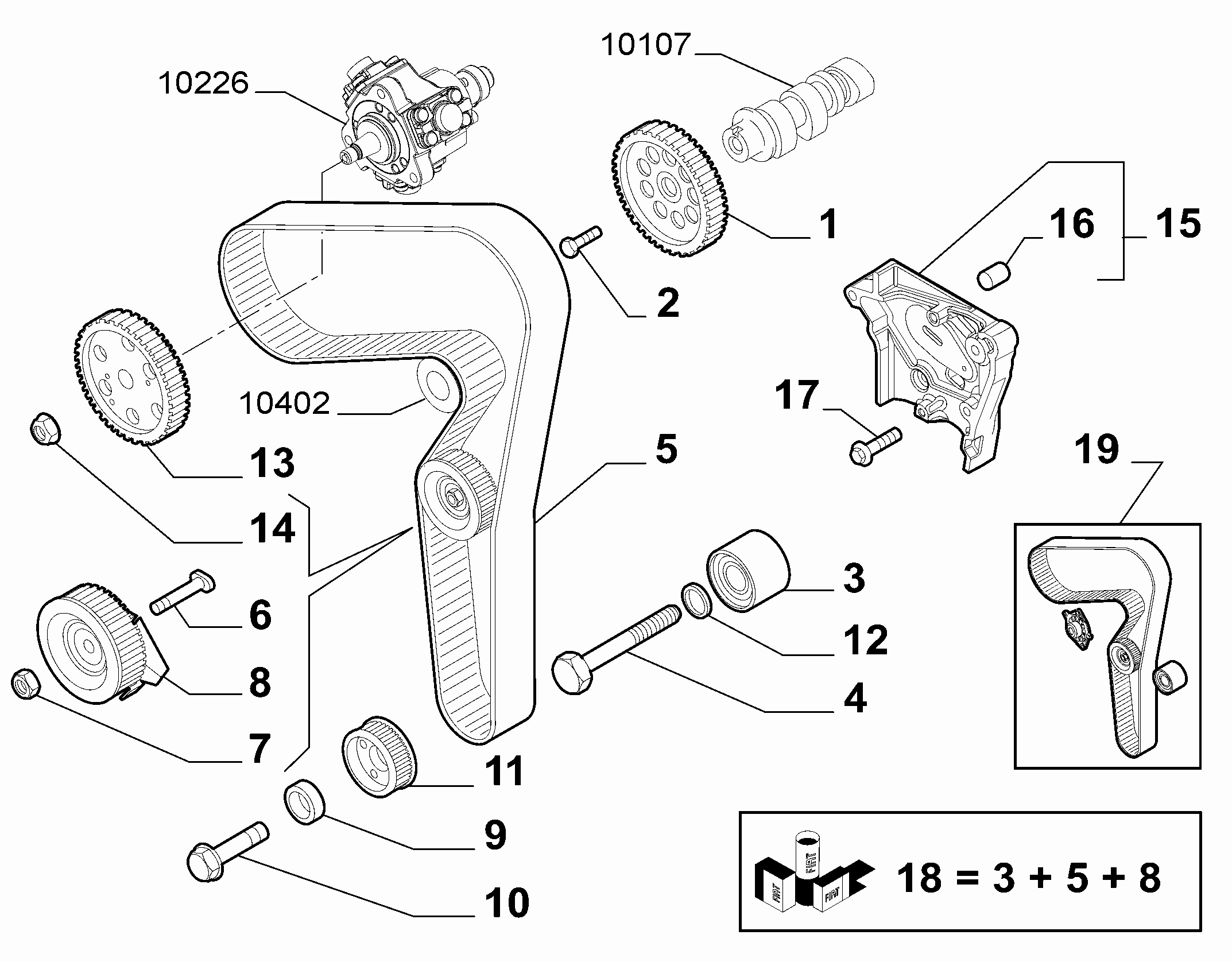 Opel 55200072 - Ангренажен ремък vvparts.bg