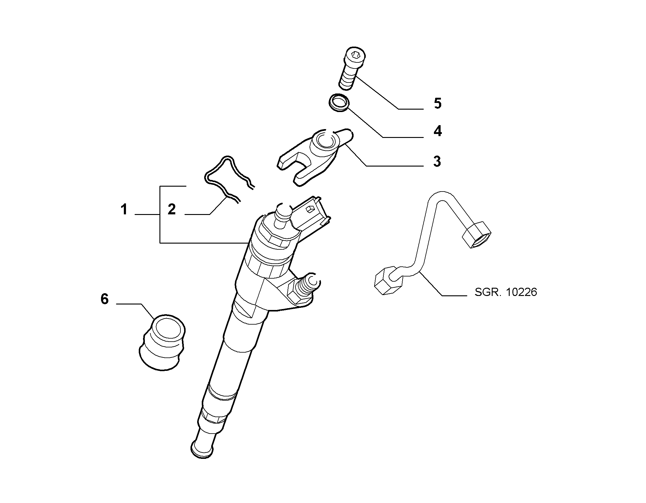 Alfa Romeo 504 0887 55 - Комплект дюза с държач vvparts.bg